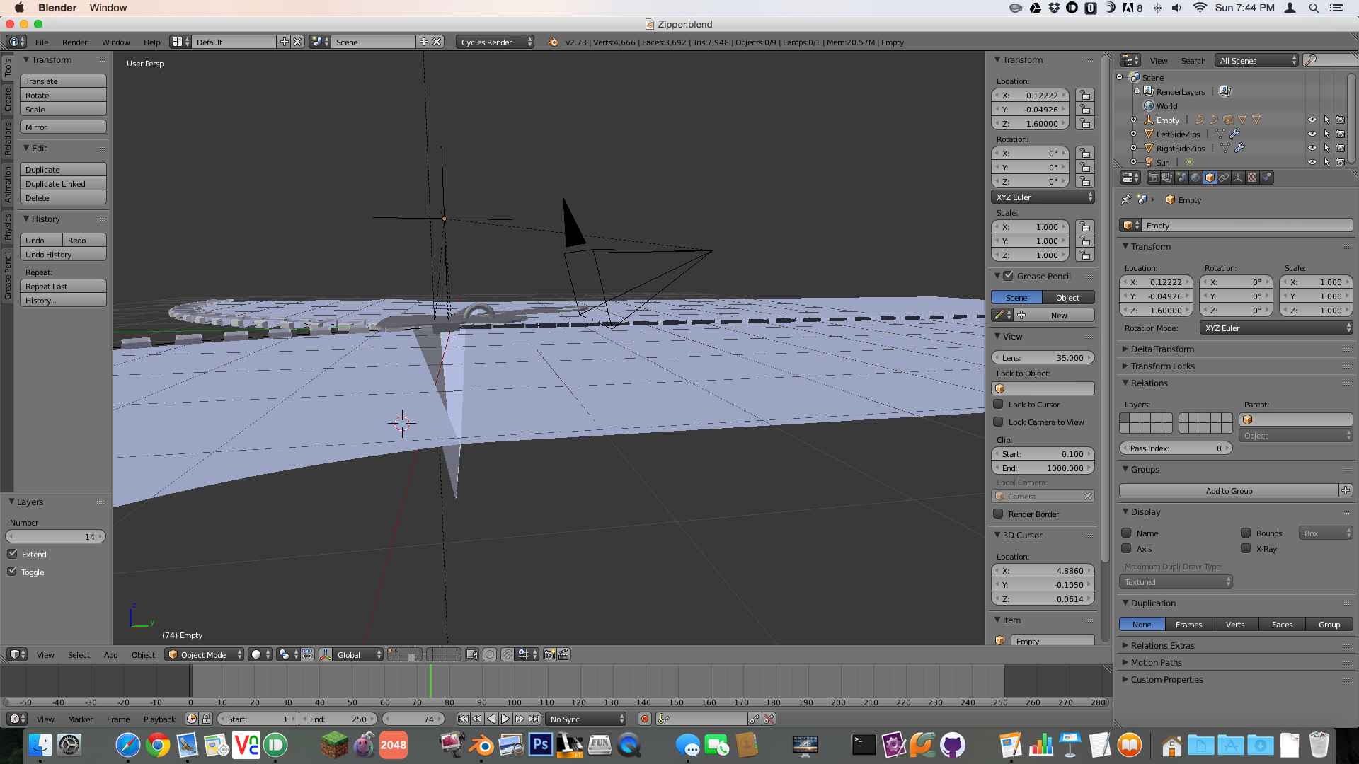 Problem with curve modifier on zipper... - Modeling - Blender Artists ...