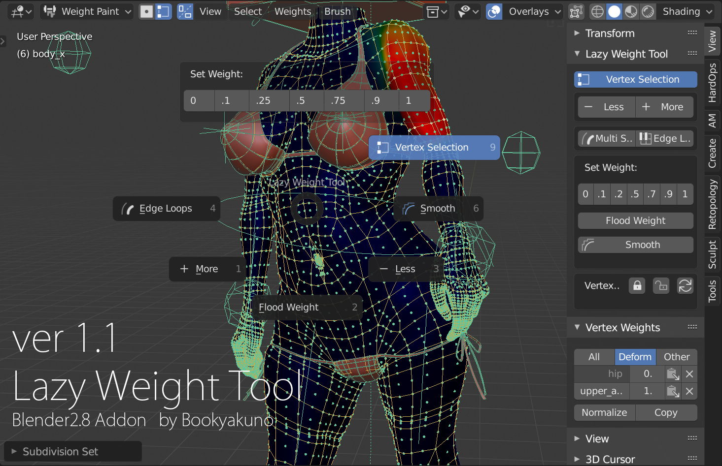 Lazy Weight Tool Released Scripts And Themes Blender Artists Community