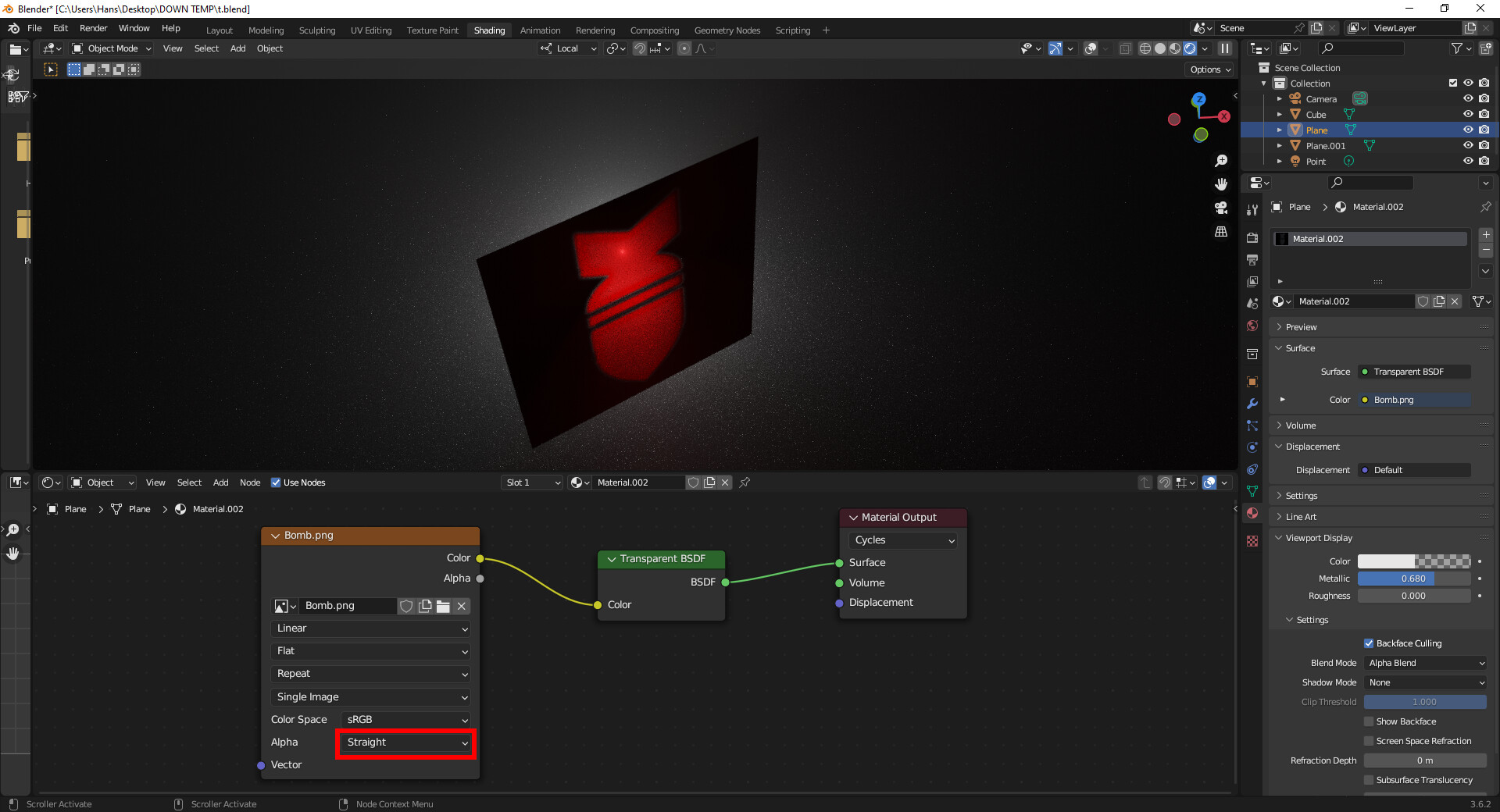 Transparent png is not transparent in cycles render - Lighting and ...