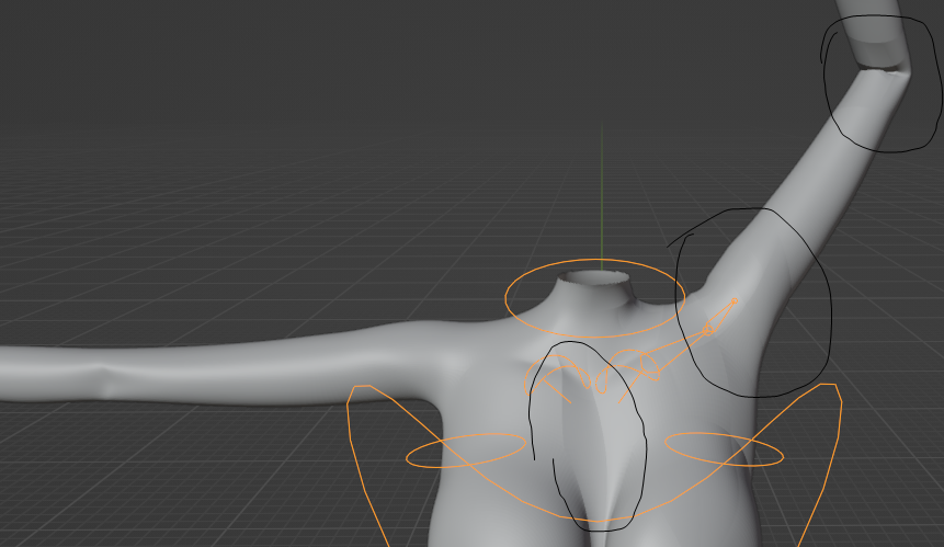 How to fix sharp edge of mesh after rig and pose model