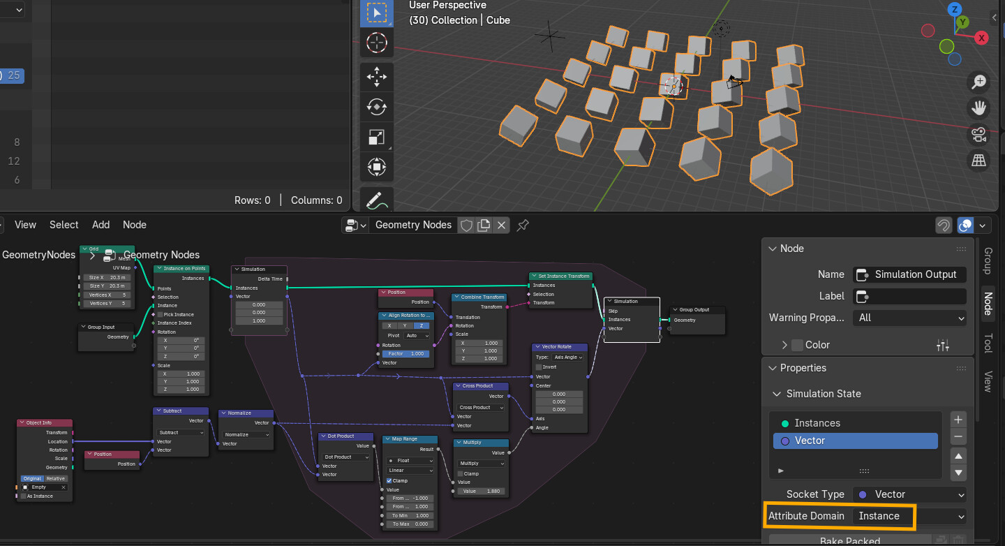 Trying to have a delay in simulation zone geometry node - Particles and ...
