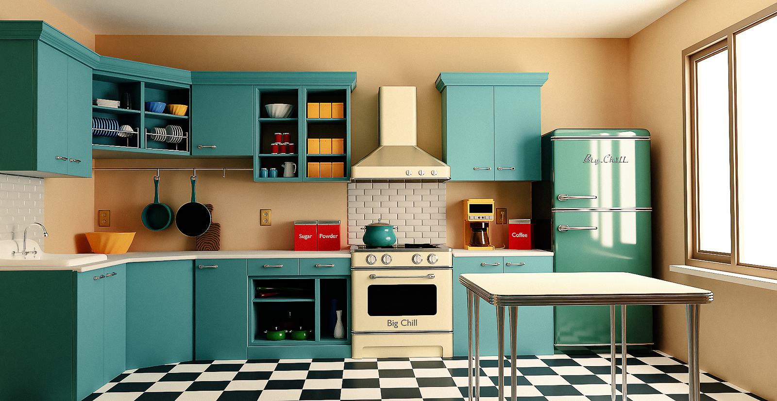 Retro kitchen - Works in Progress - Blender Artists Community