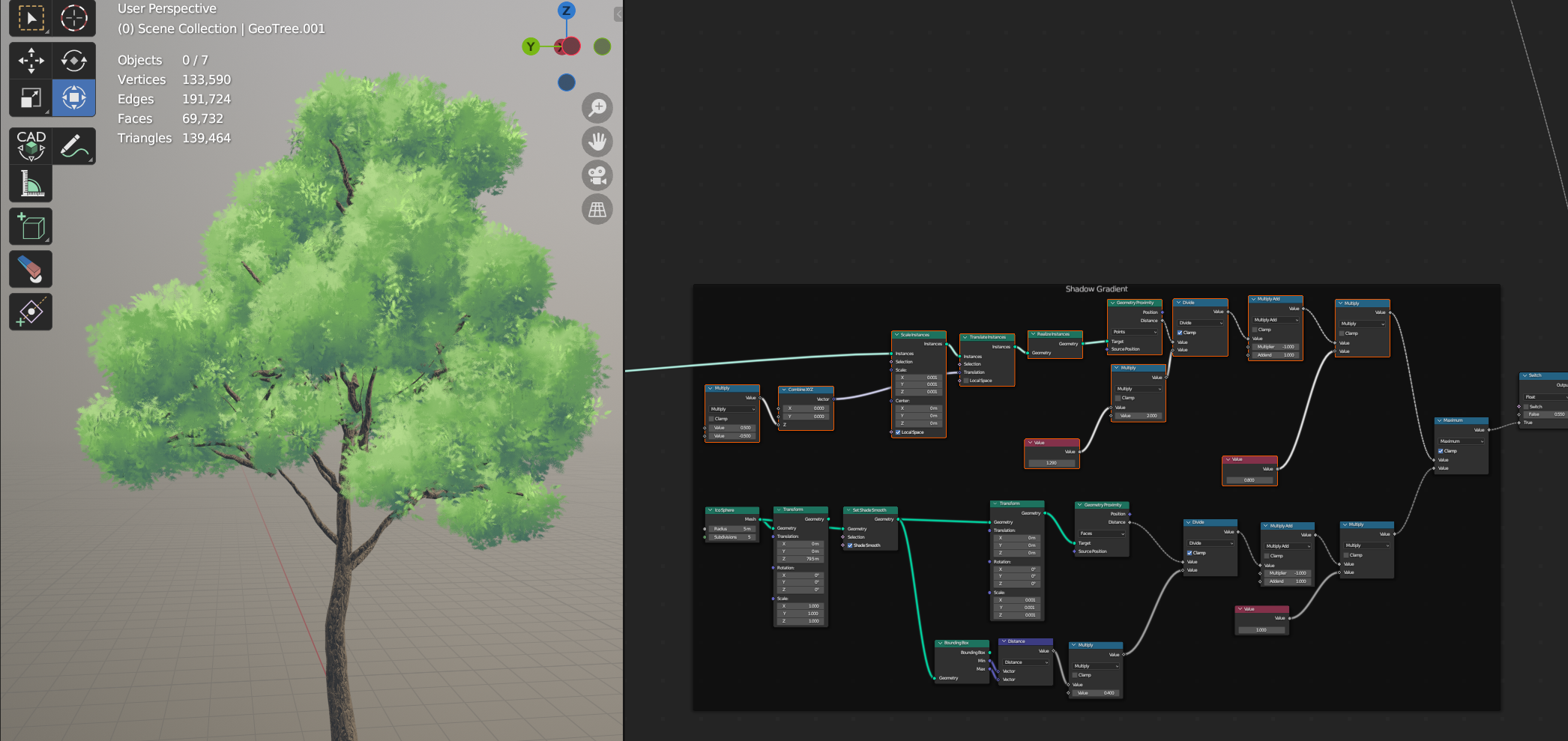 GeoTree: Procedural Trees In Geometry Nodes - #504 By BlueStar ...