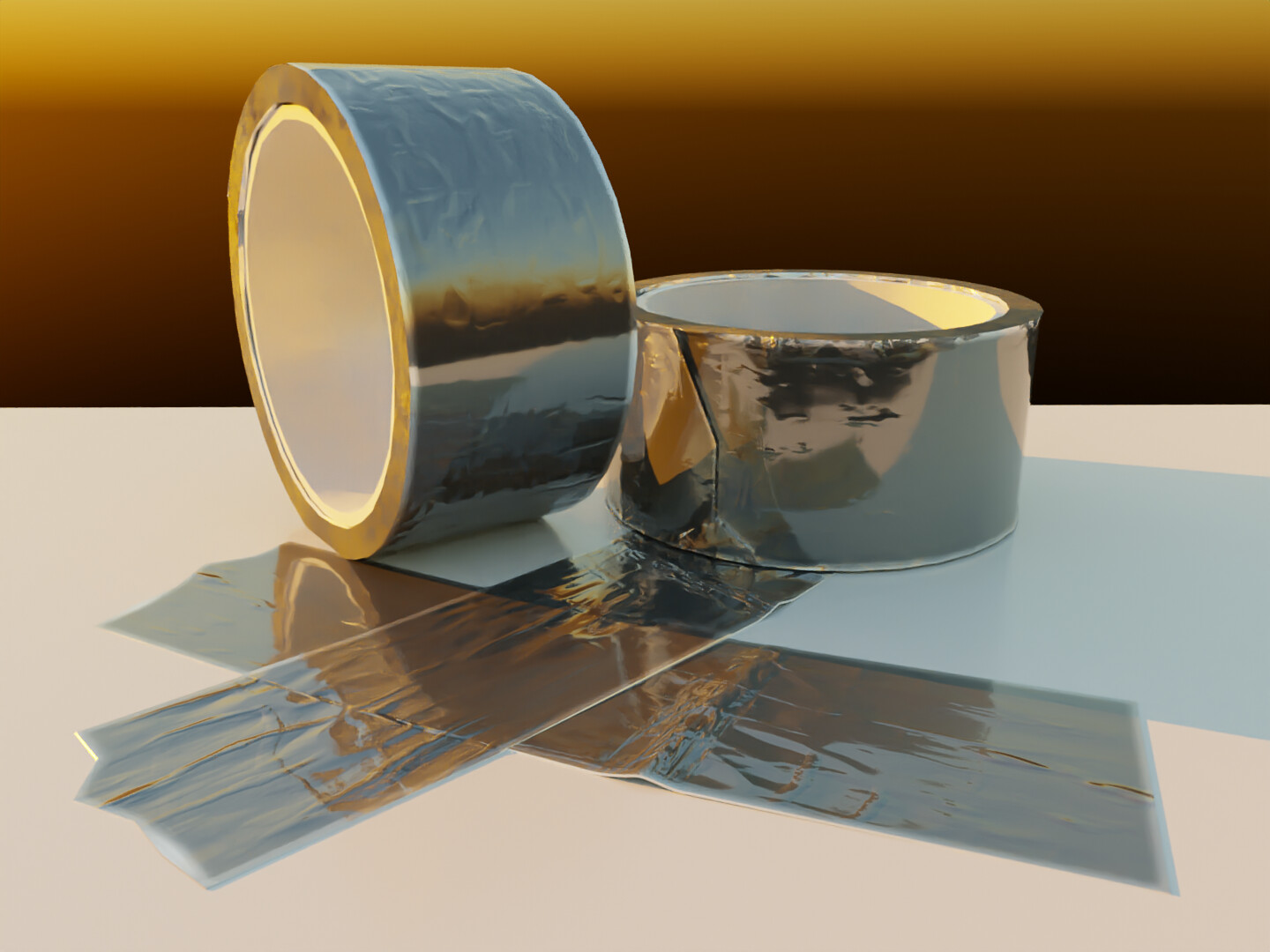Simple metallic tape - Finished Projects - Blender Artists Community