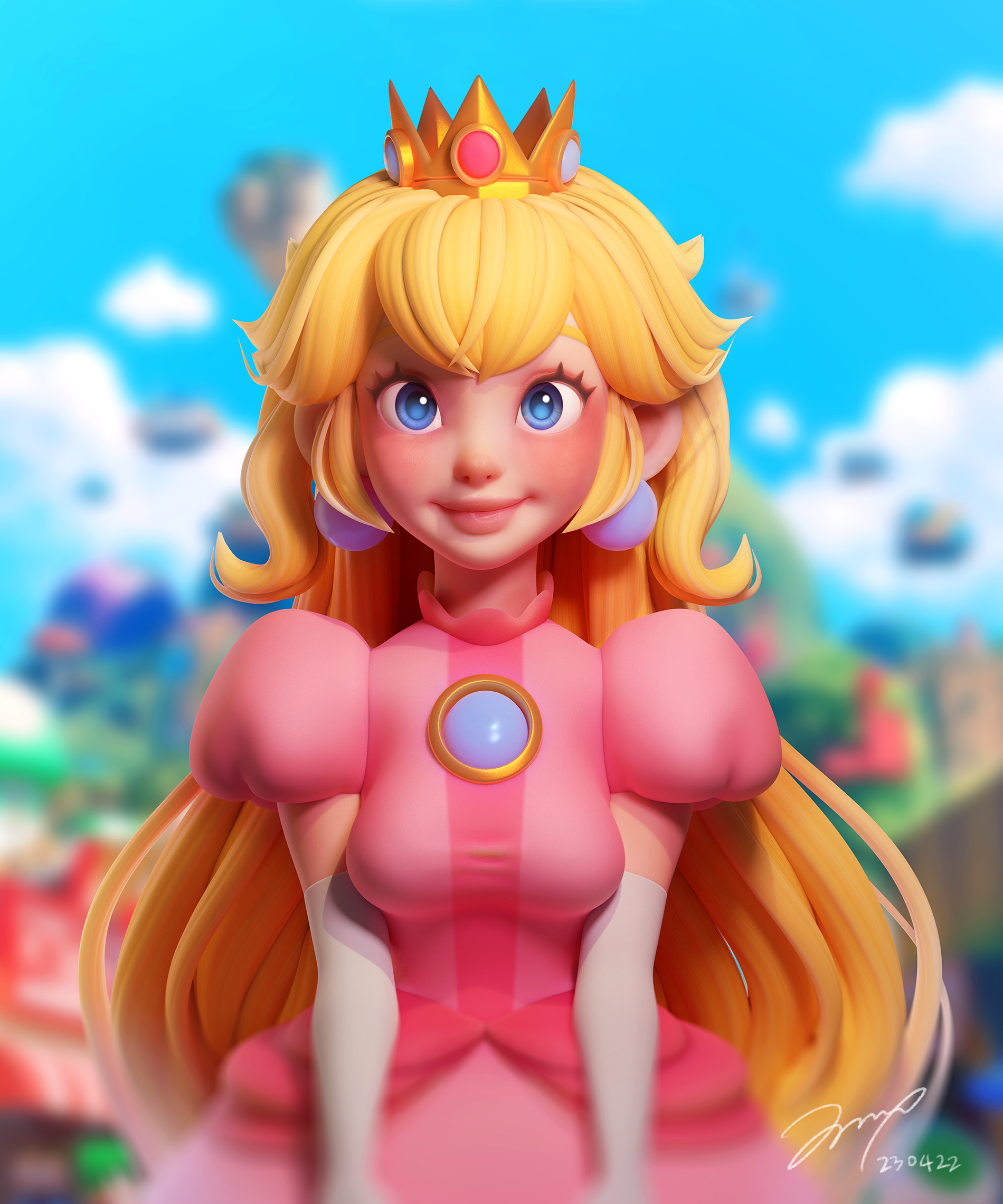 Princess Peach - Finished Projects - Blender Artists Community
