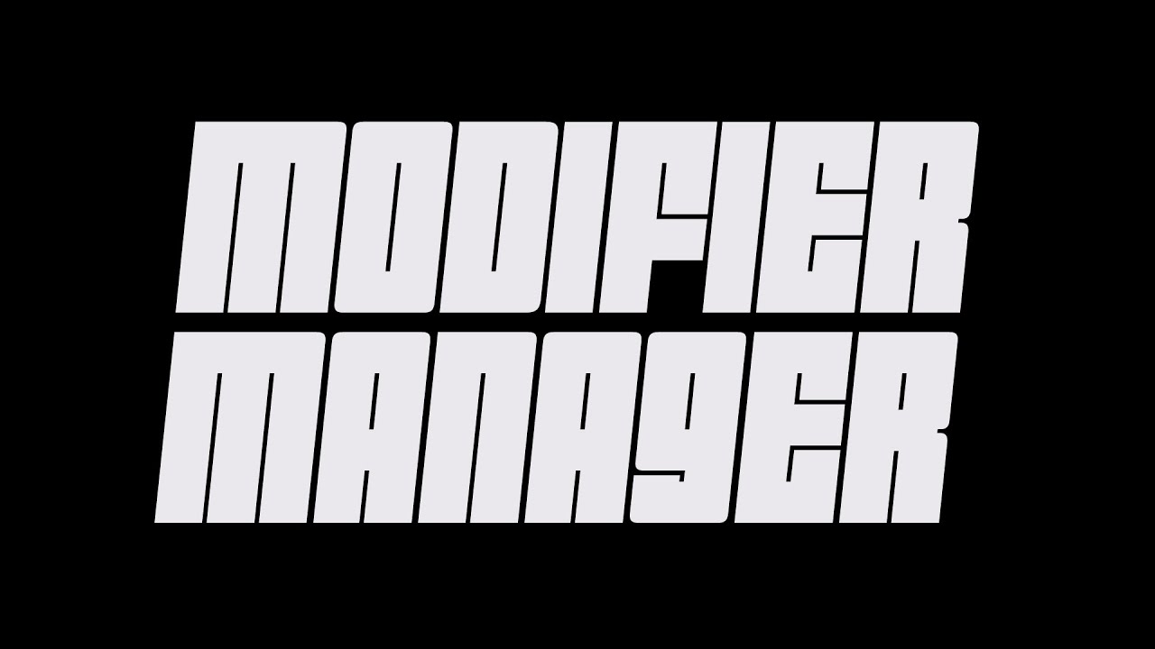Modifier manager - Released Add-ons and Extensions - Blender Artists ...