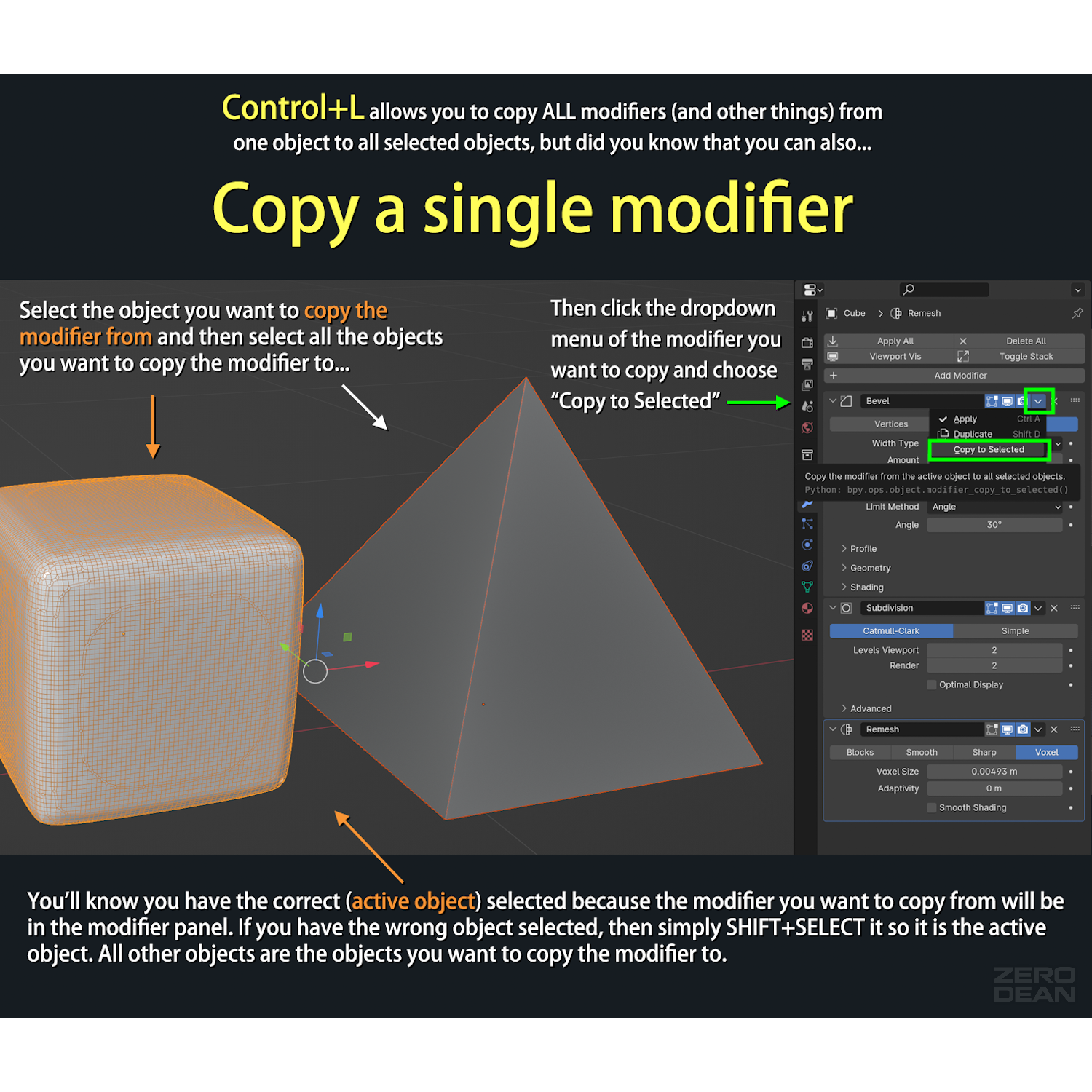 (How To) Copy A Single Modifier - Tutorials, Tips And Tricks - Blender ...