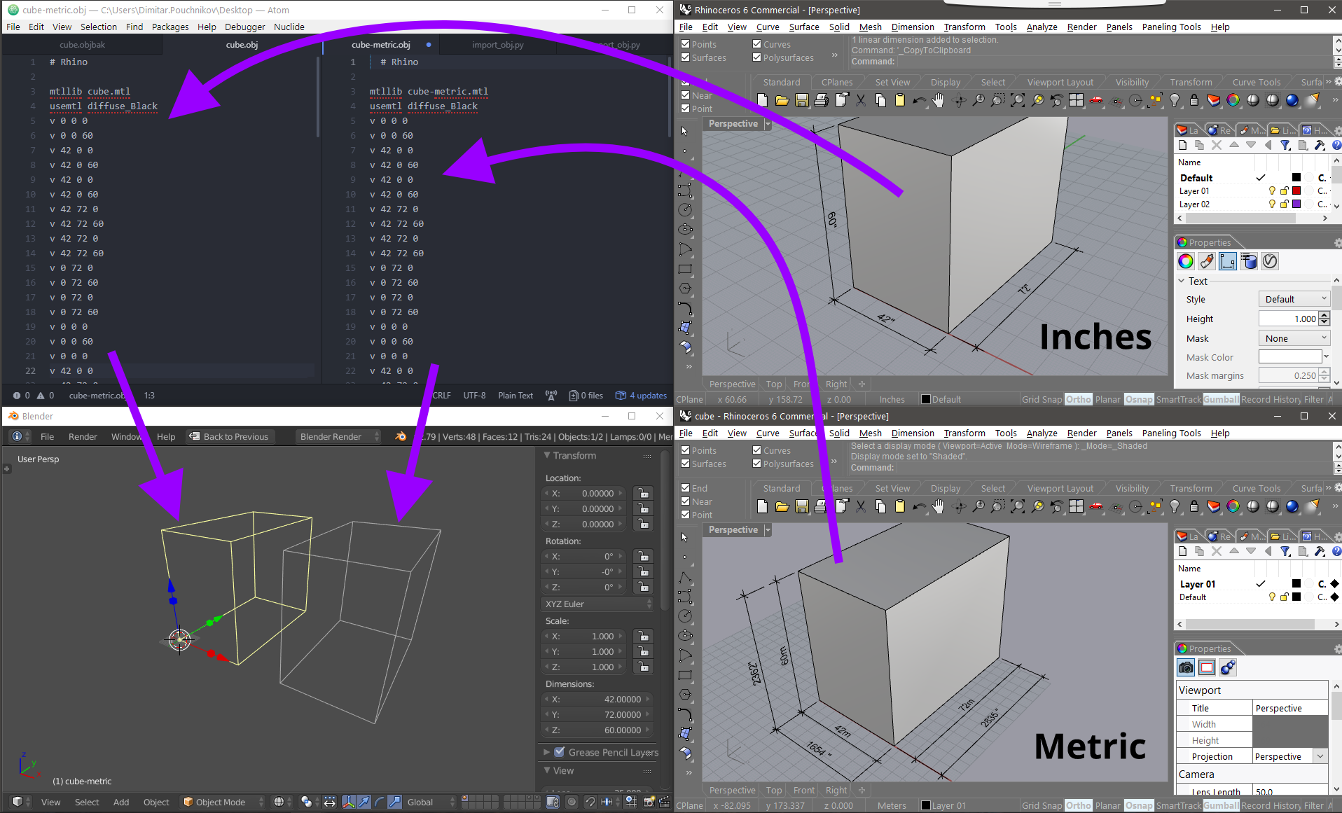 How Do You Work In Imperial Units Feet Inches In Blender Basics Interface Blender Artists Community