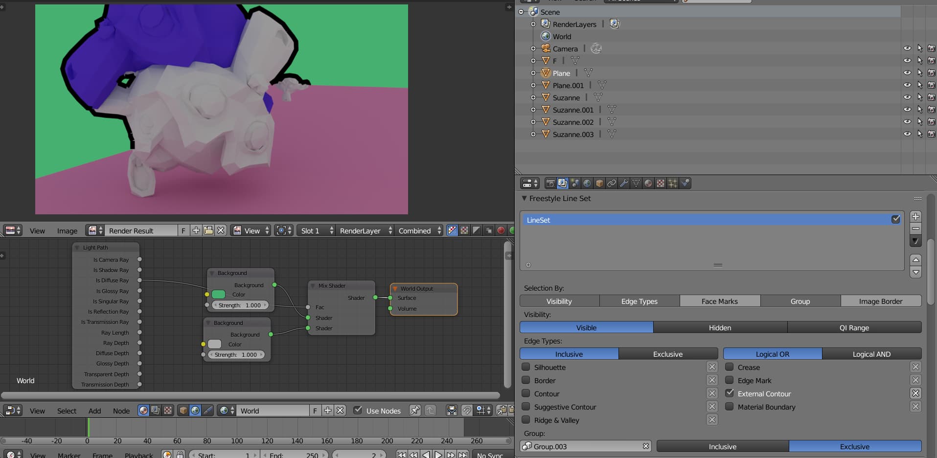 Freestyle Rendering Engine Make freestyle-render completely ignore objects - Lighting and ...