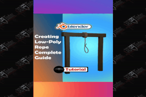 Creating Low Poly Rope Blender 2.8 gif Arstation