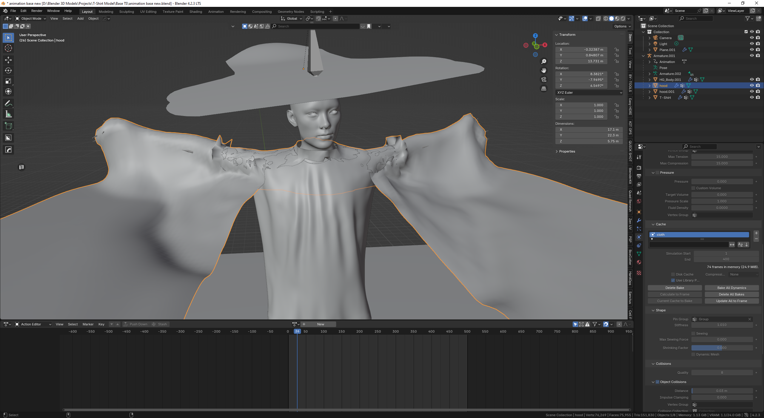 Cloth problem with multiple collisions - Particles and Physics ...