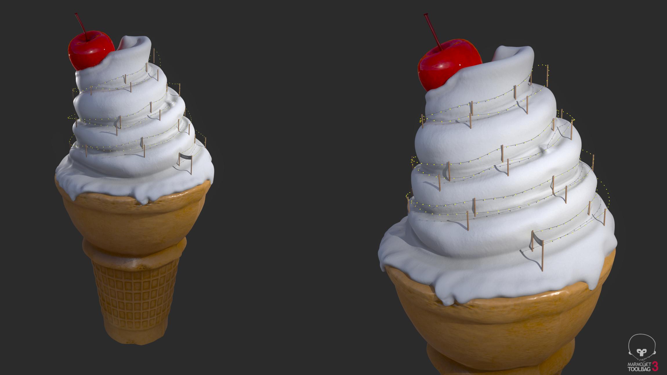 Mouthwatering Procedural Ice Cream Material Made in Blender