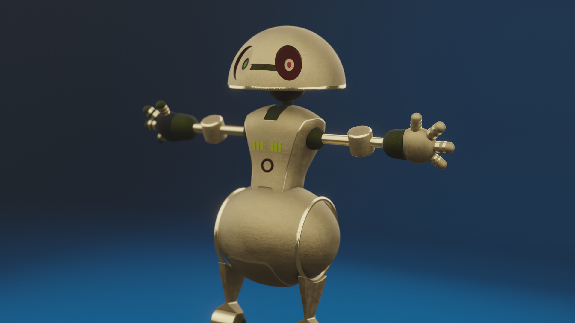 Gold robot - Finished Projects - Blender Artists Community