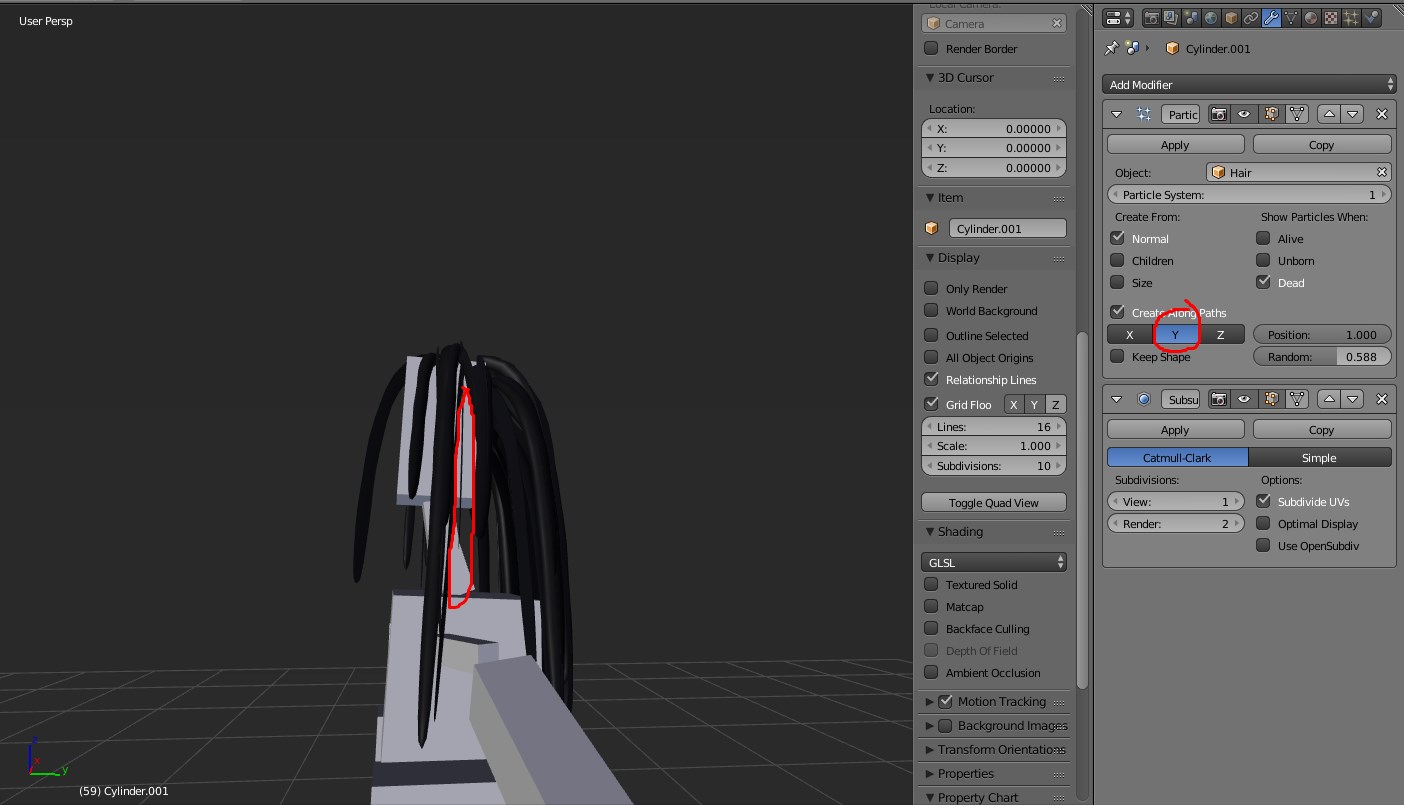 Particle hair with custom strands geometry (Particle instance modifier ...