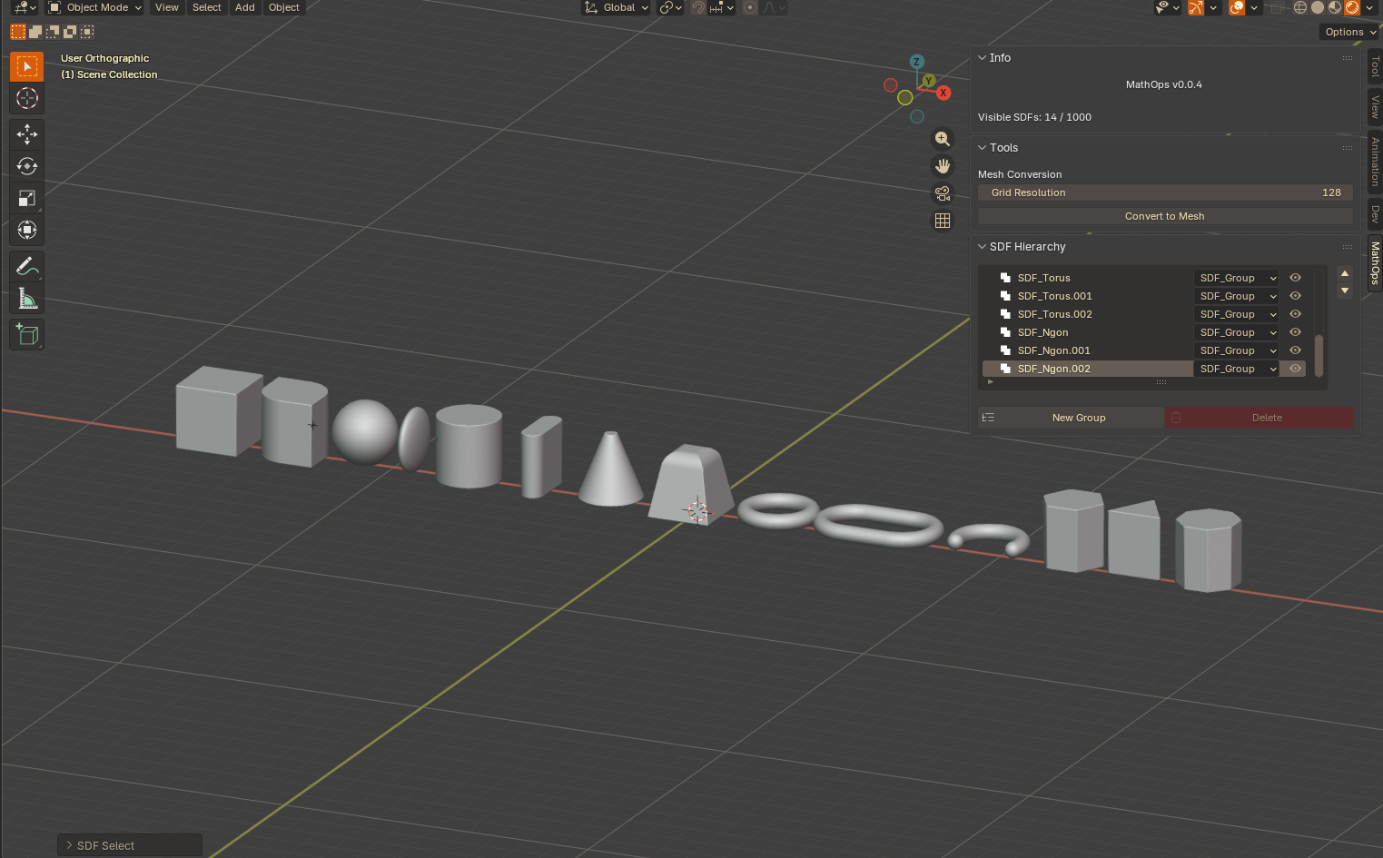 [WIP] MathOPS- mathematical operations with sdf for hard surface ...