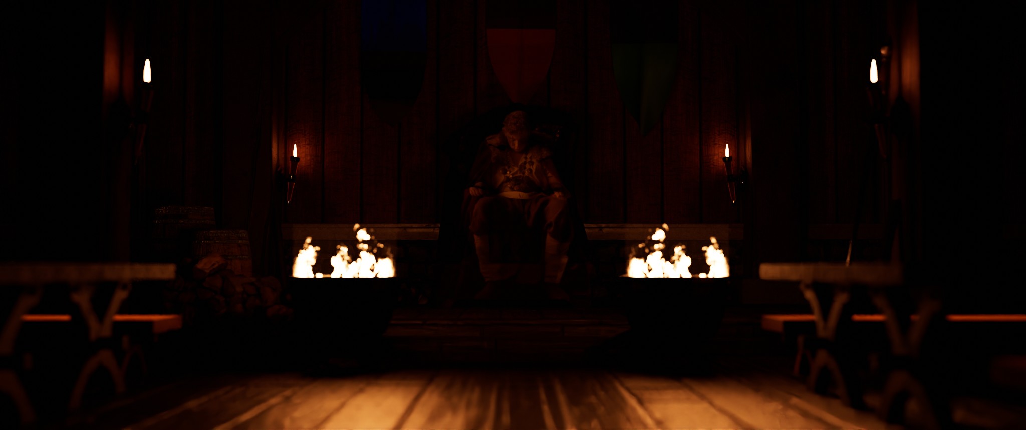Viking Longhouse Interior Realism - Lighting and Rendering - Blender ...