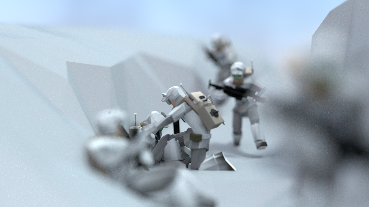 Battle of Hoth Diorama - Low-Poly Scene - Finished Projects - Blender ...