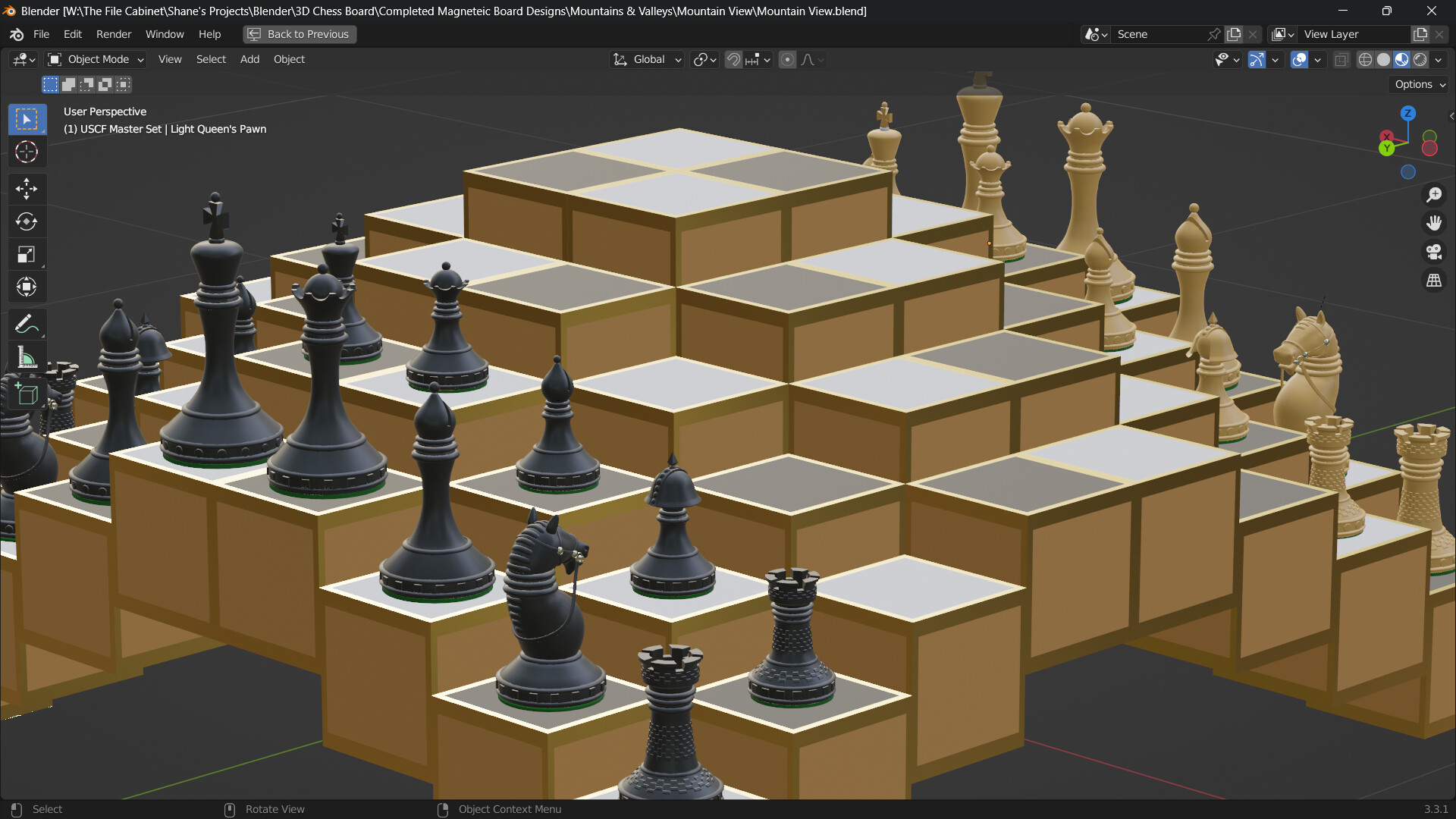 Modular Magnetic 3D Chessboard Design - Finished Projects - Blender ...
