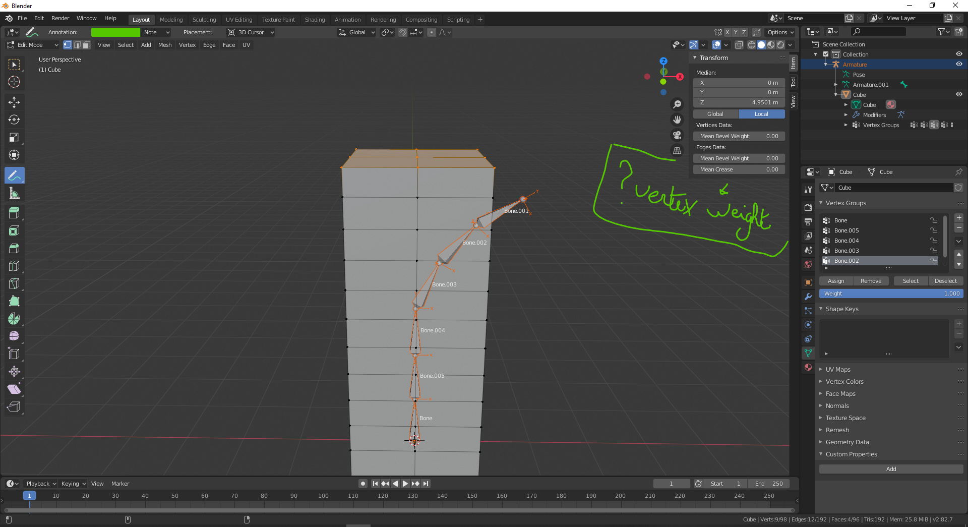 Vertex weight in item panel? - Animation and Rigging - Blender Artists ...