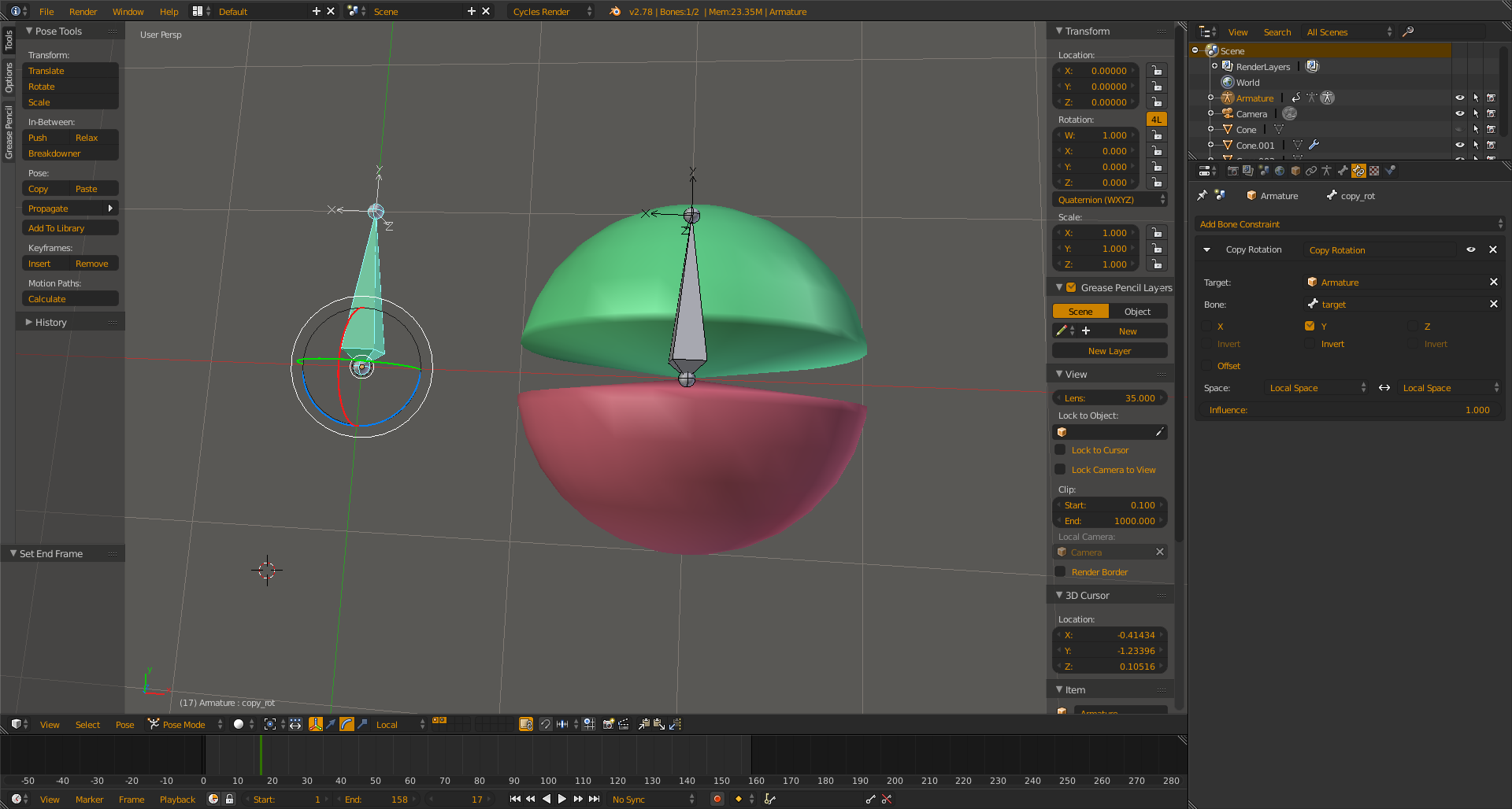 Problem with single axis copy rot constraint - Animation and Rigging ...
