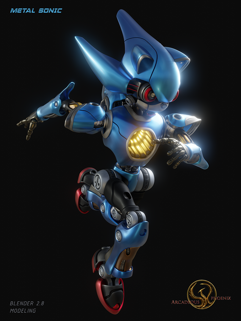 Meet the new Metal Sonic Model X! (artwork and redesign made by SD