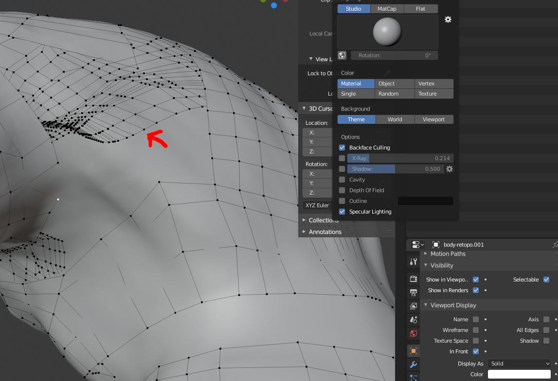 Retopo and backface culling Modeling Blender Artists Community