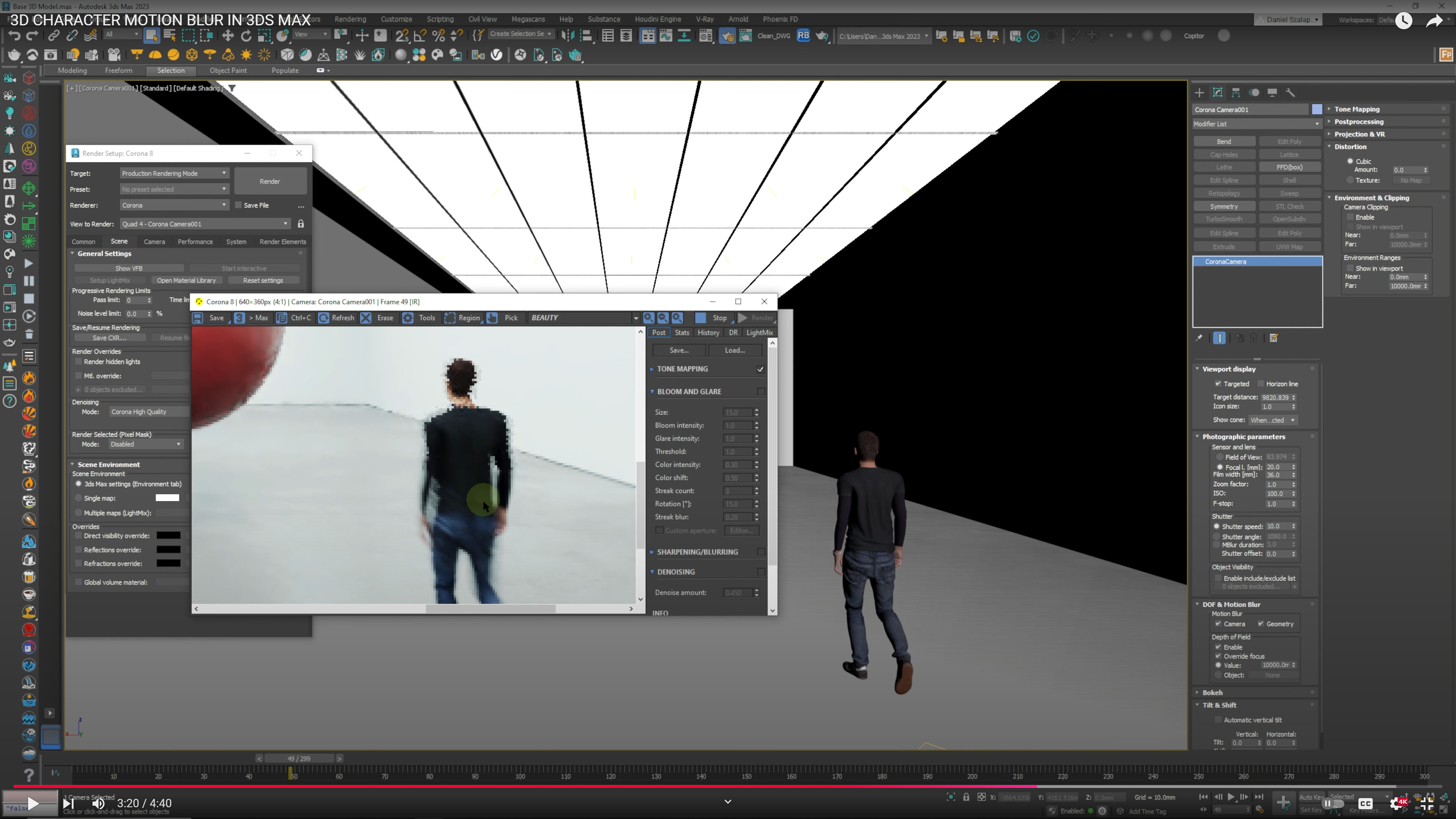 Static 3d Example Fake motion blur on static characters for video, static 3D model but ...