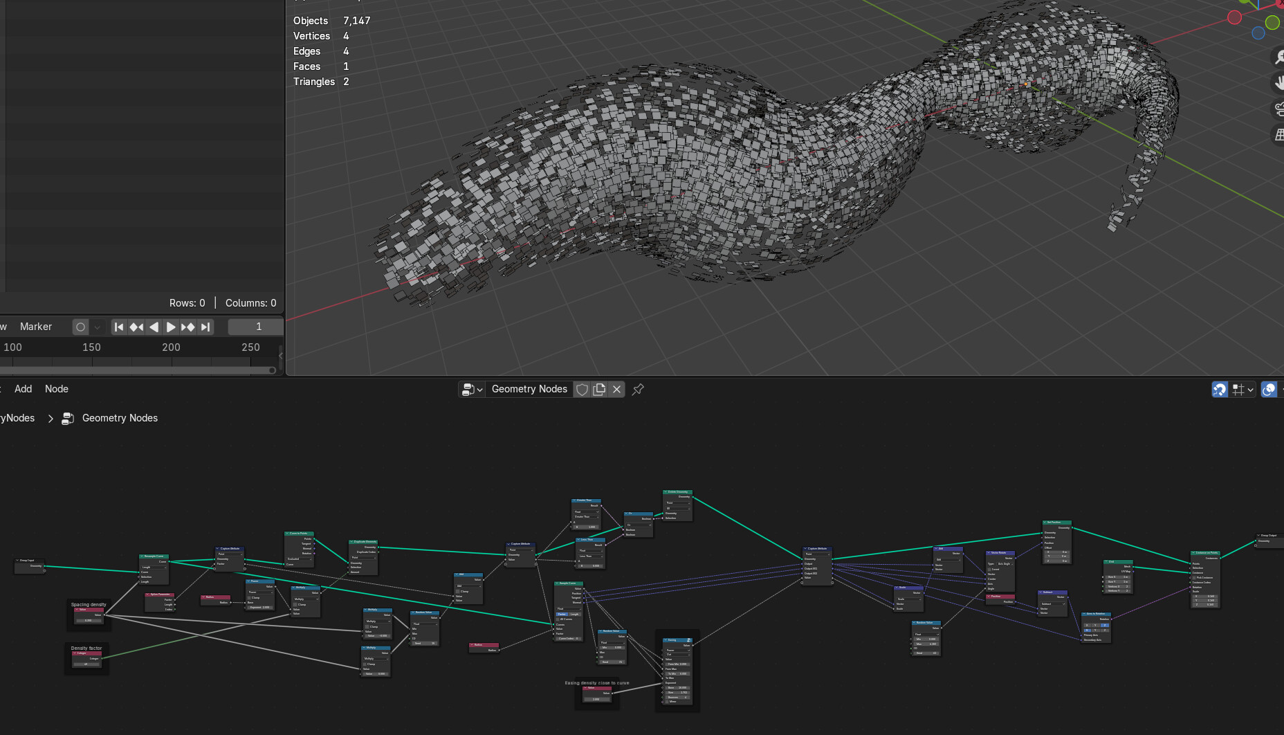 Geonodes align instancein volume to curve - Modeling - Blender Artists ...
