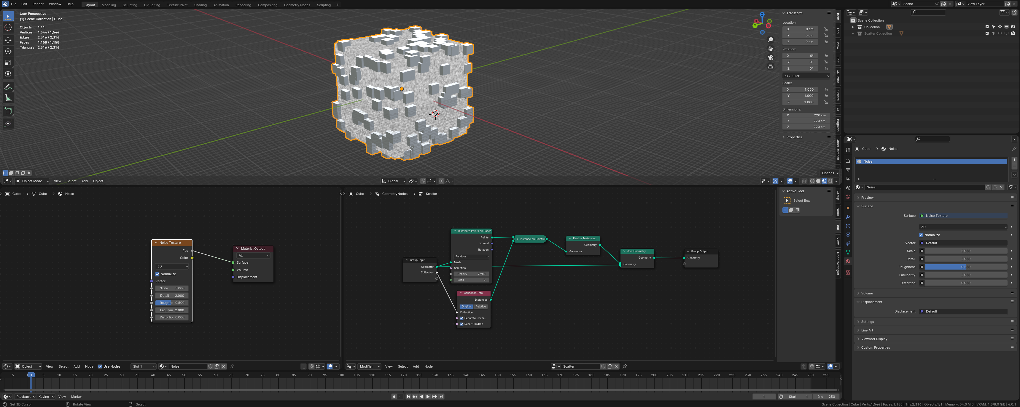 Geometry Nodes Setup Inexplicably Changes The Scale Of Procedural ...