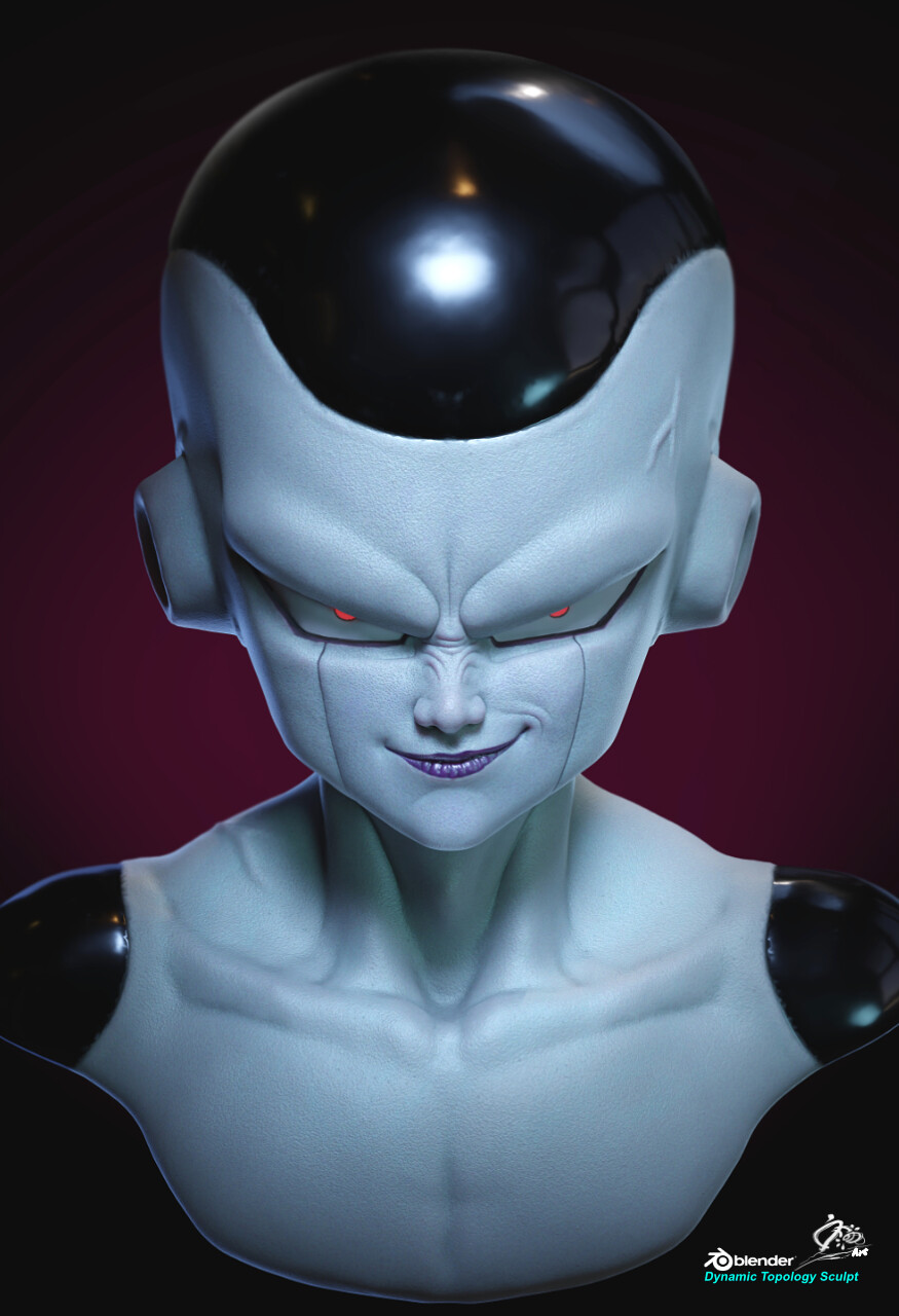 Dragonball Z - Frieza Bust [dynamic Topology Sculpt] - Finished 