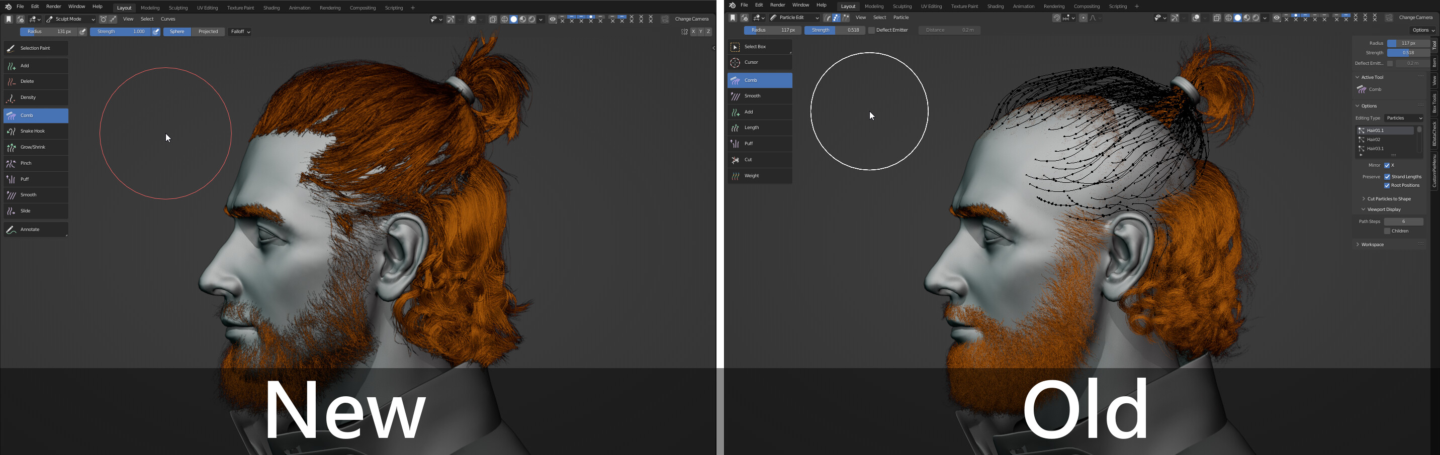 Review】 Curves Hair VS  Particle Hair - Tutorials, Tips  and Tricks - Blender Artists Community