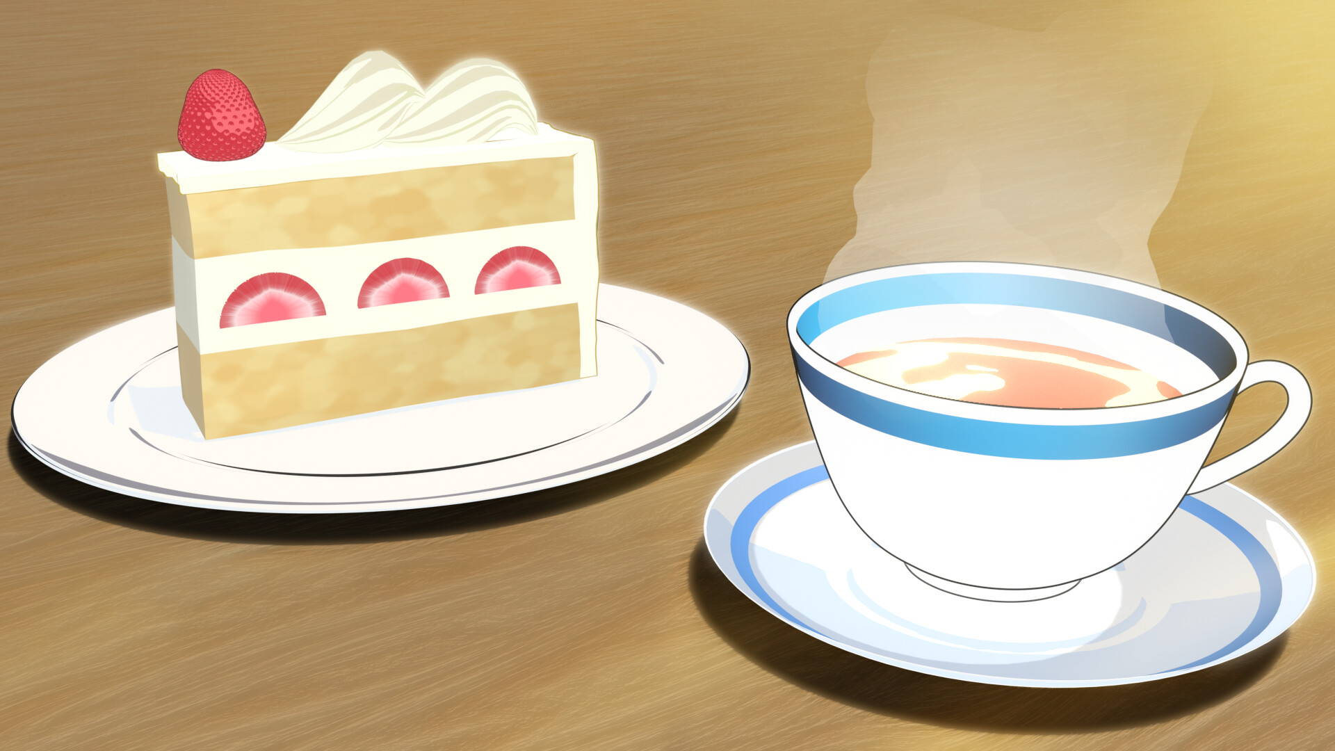 anime, coffee, and anime food image
