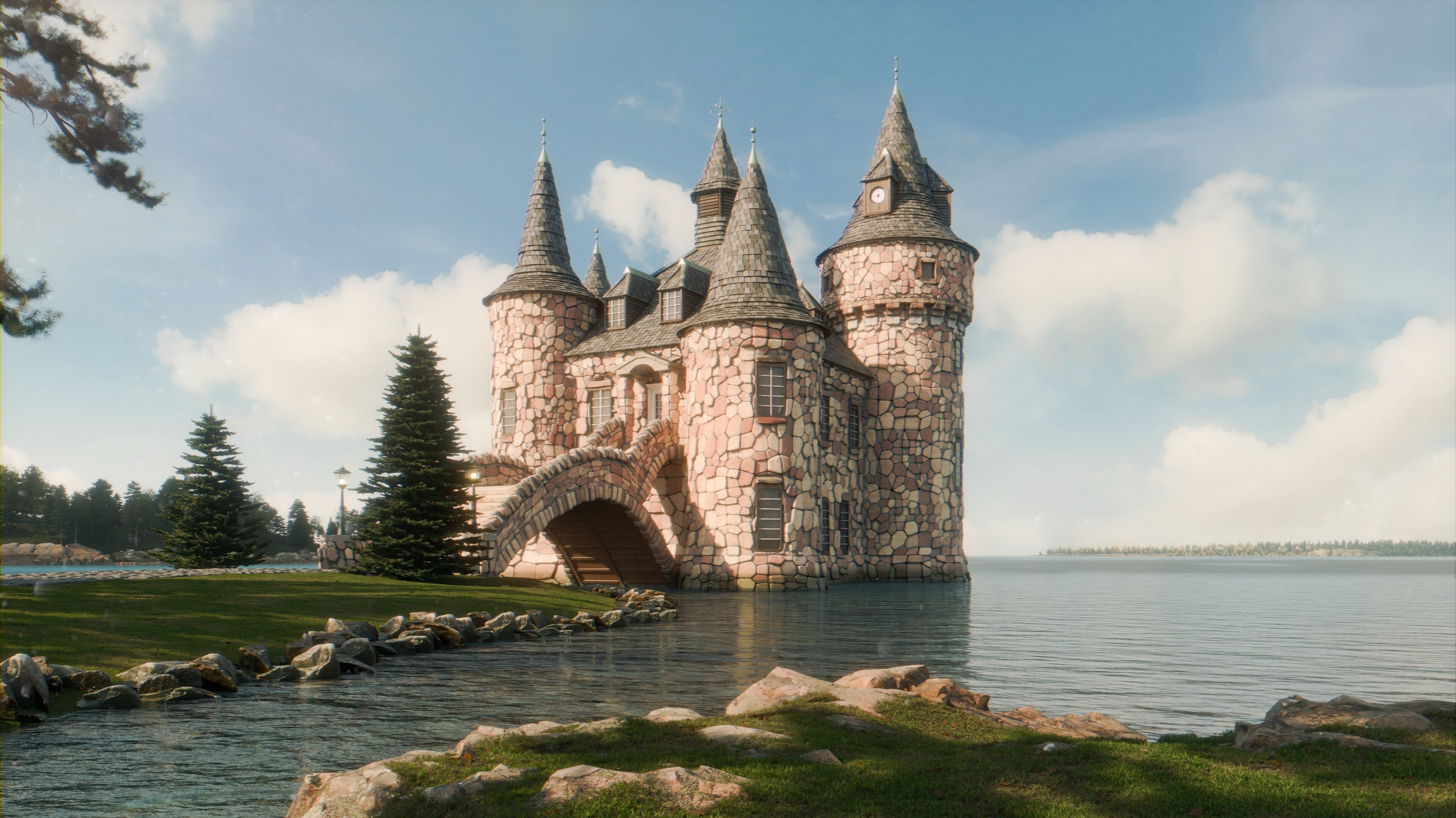Castle with geometry nodes - Finished Projects - Blender Artists Community