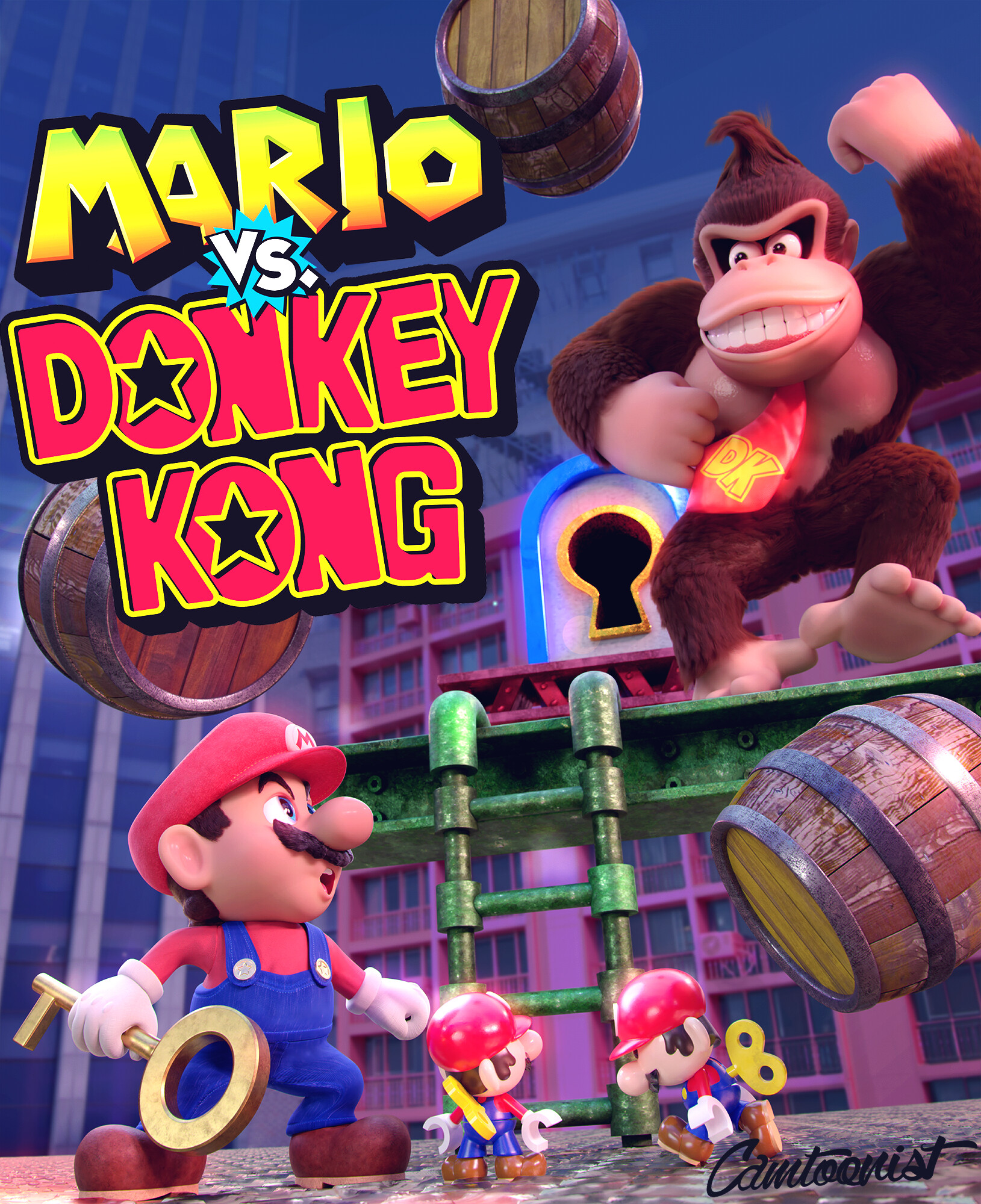 Mario vs. Donkey Kong Box Art Recreation Finished Projects Blender