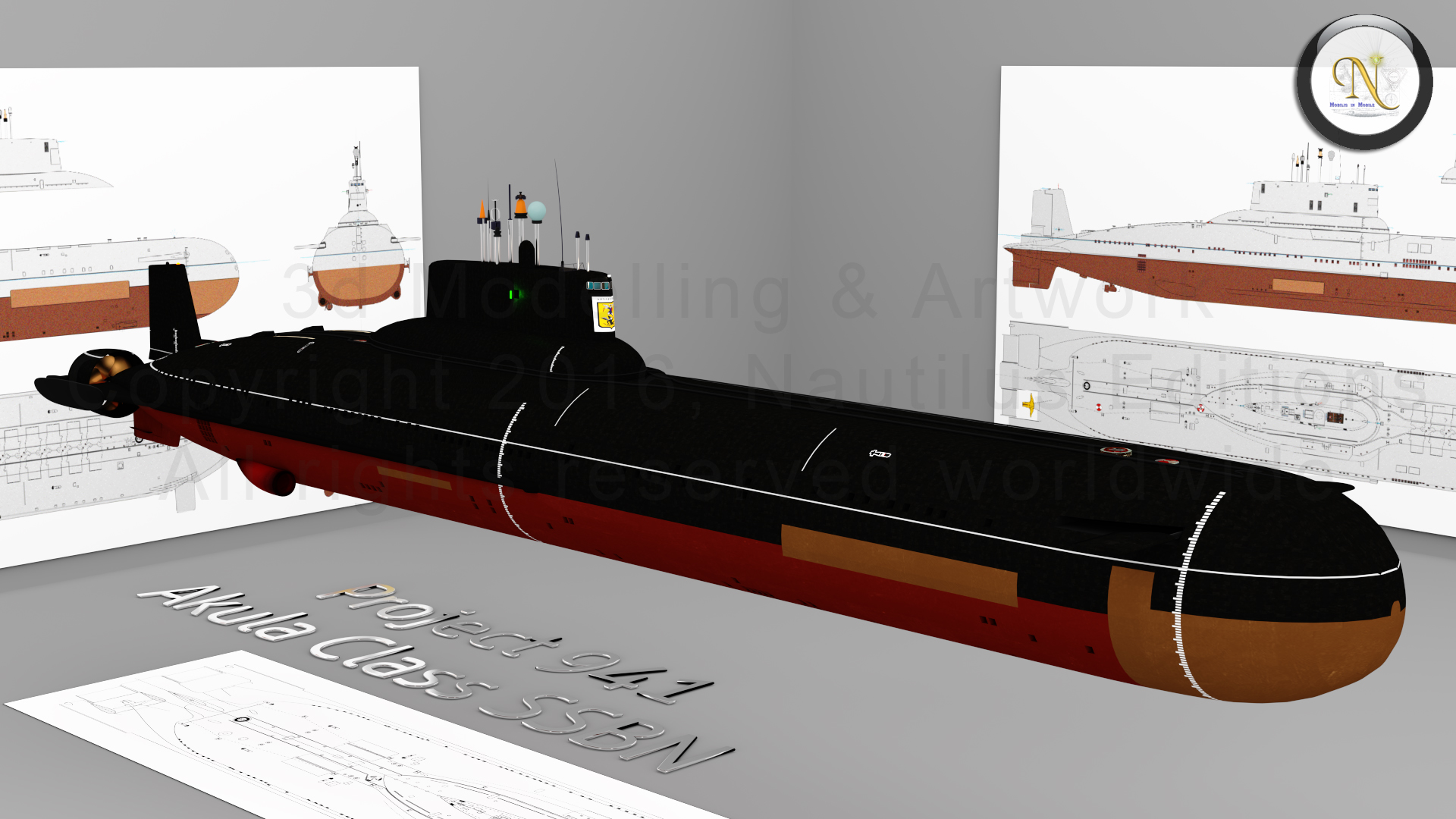 typhoon class submarine model kit