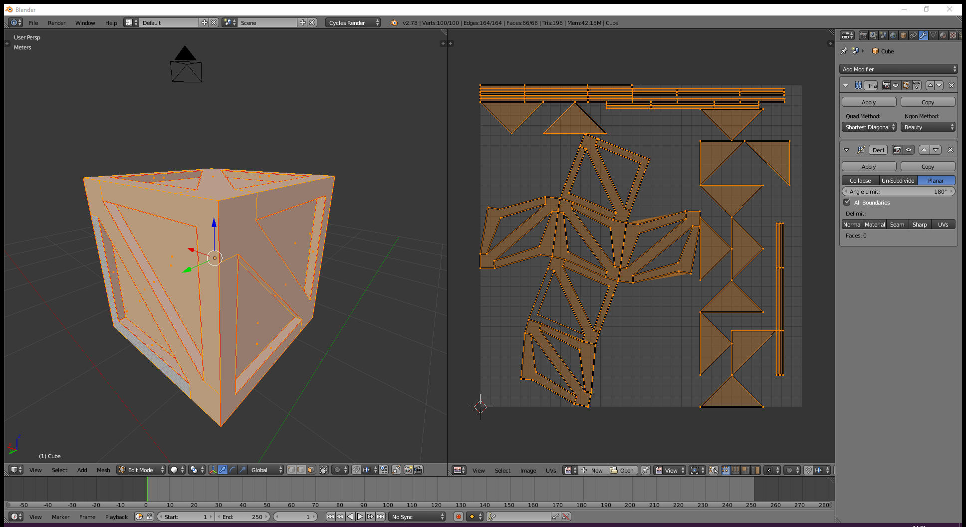 Маппинг UV Blender