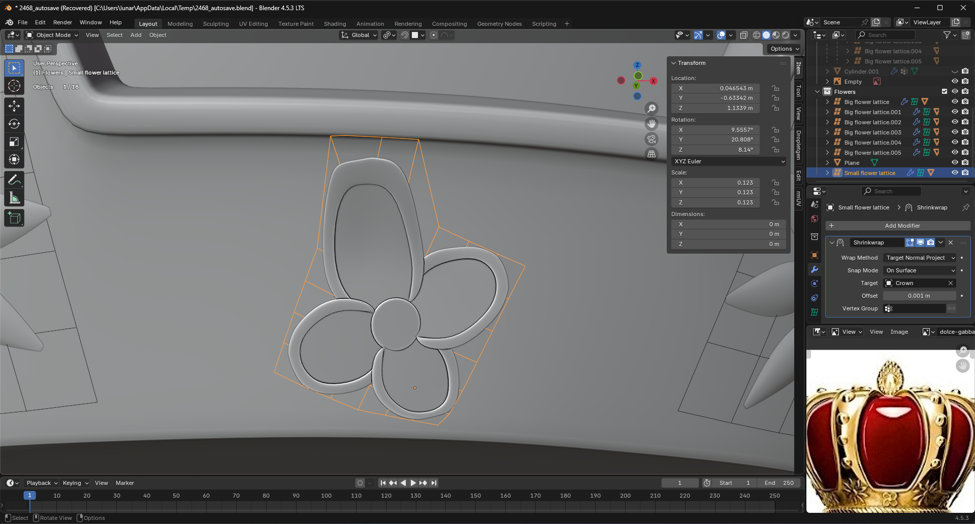 Lattice shrinkwrap sticking - Modeling - Blender Artists Community