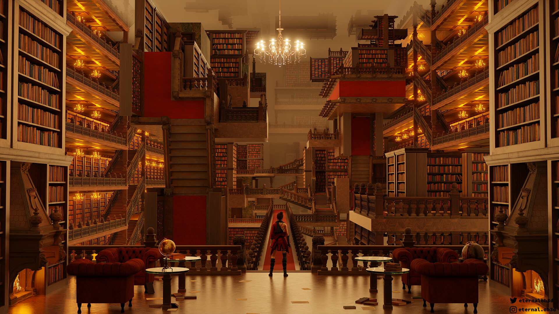 Eternal Library Bibliotheca Aeterna - Finished Projects - Blender Artists Community