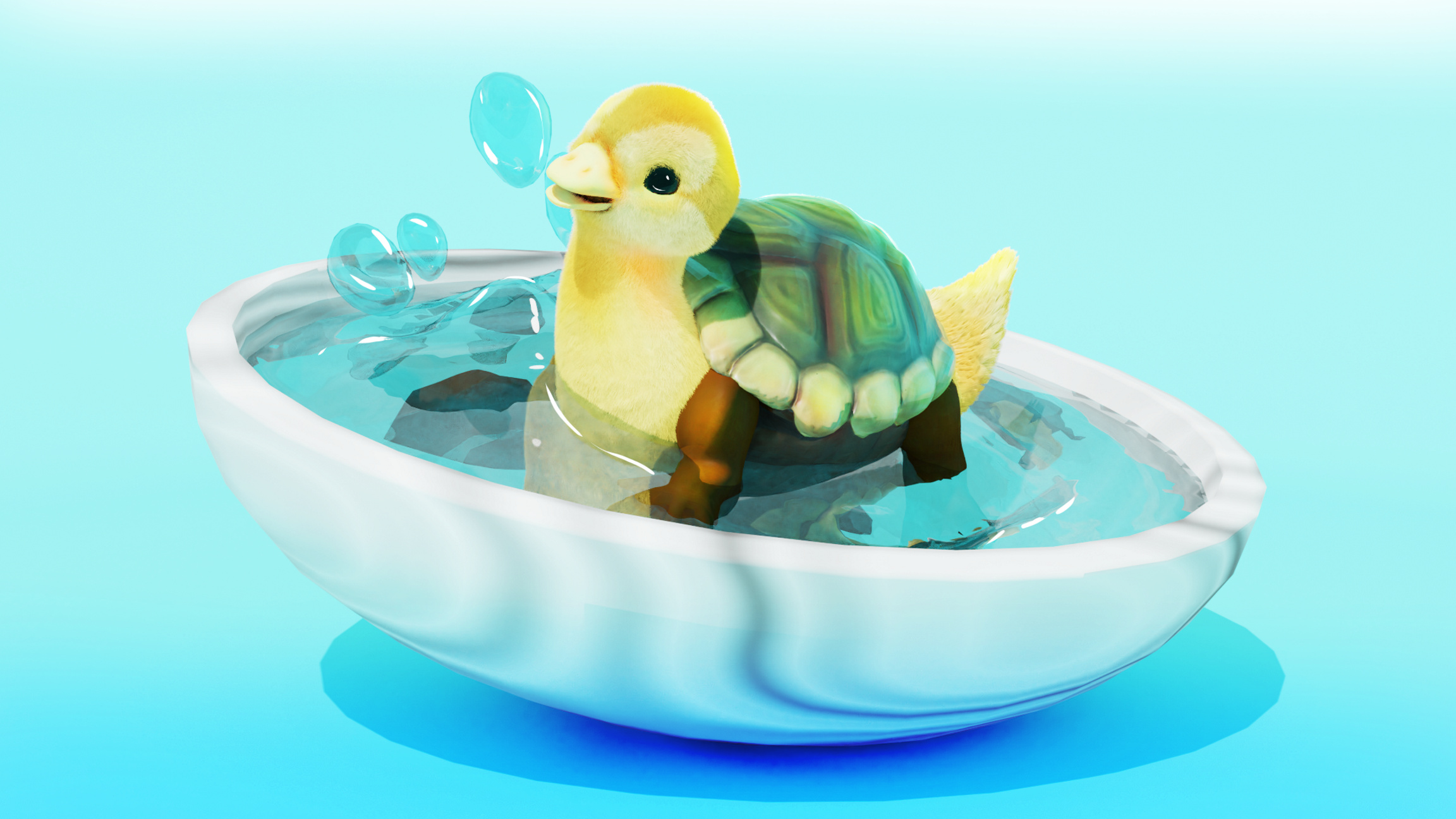 Turtle Duck. Tortoise Bath Toy.