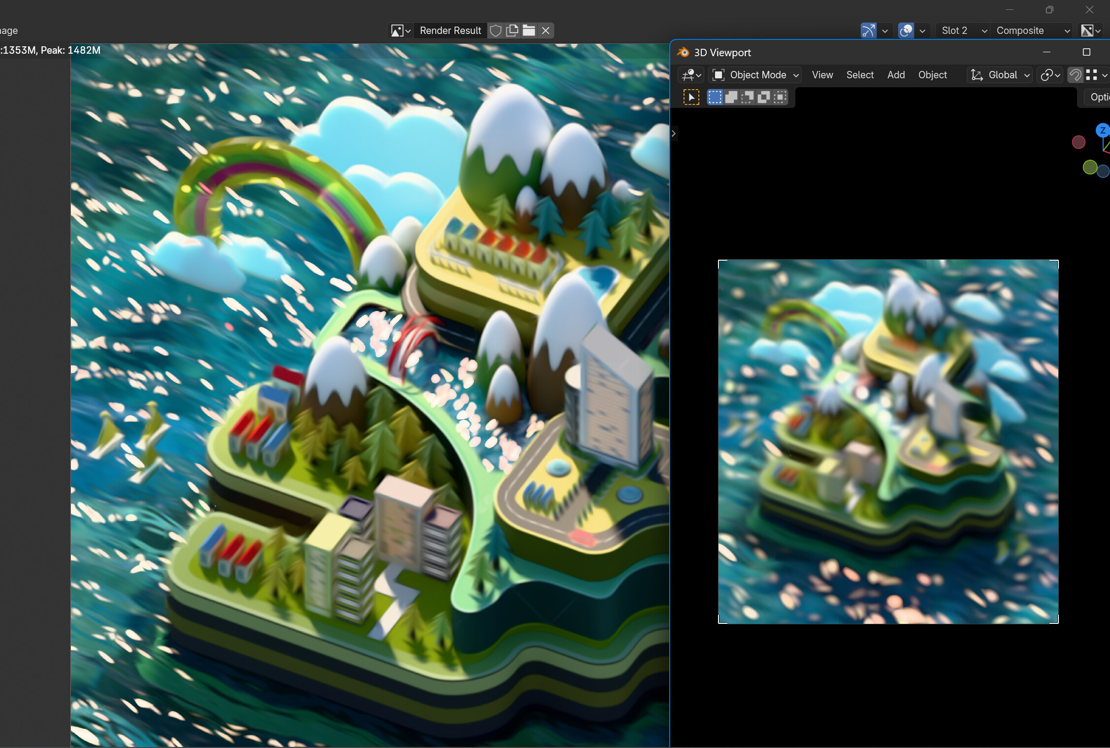 Matching high resolution final render compositing to the low resolution ...