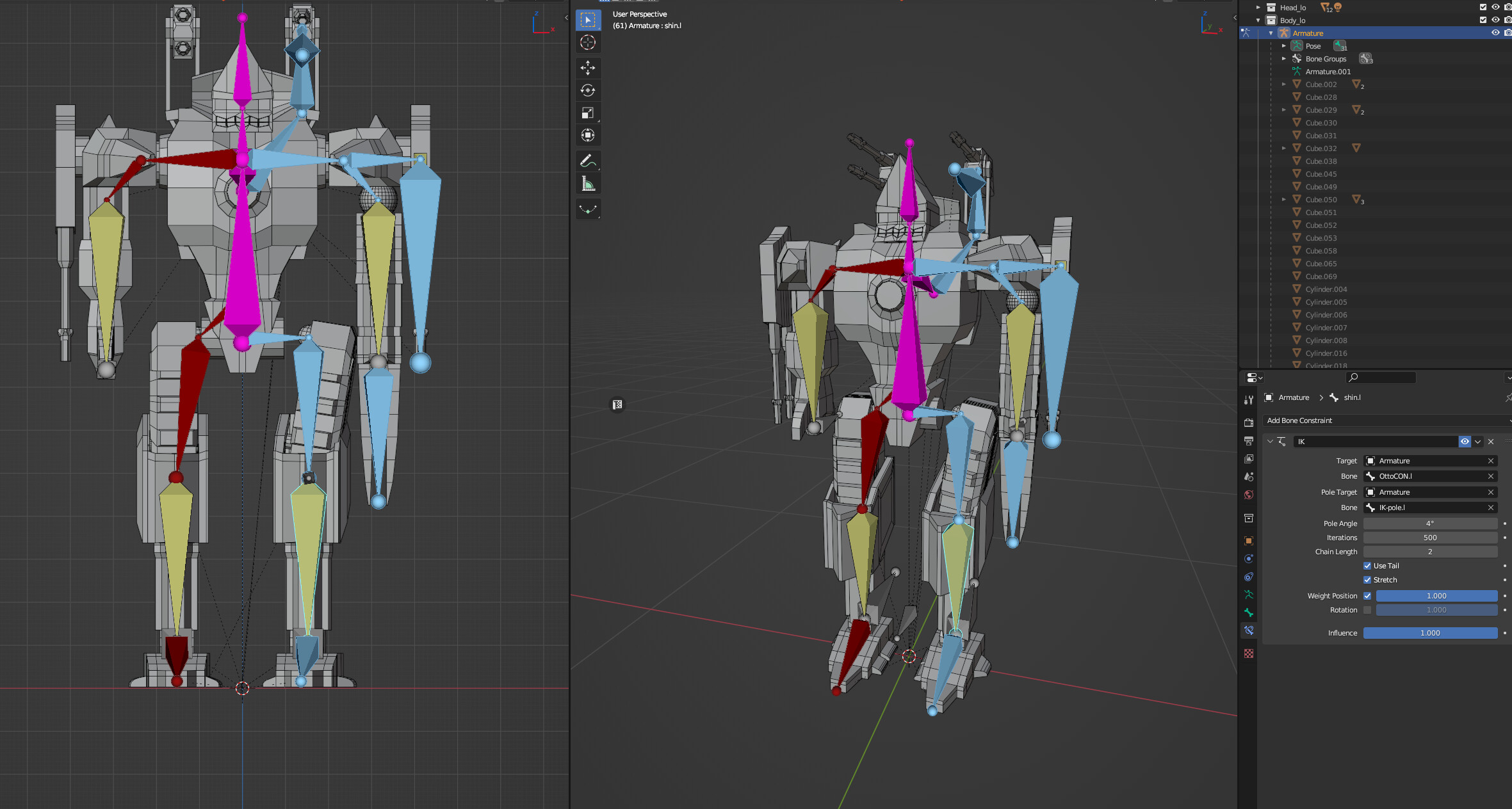 I am trying to rig my robot model and struggling - Animation and ...