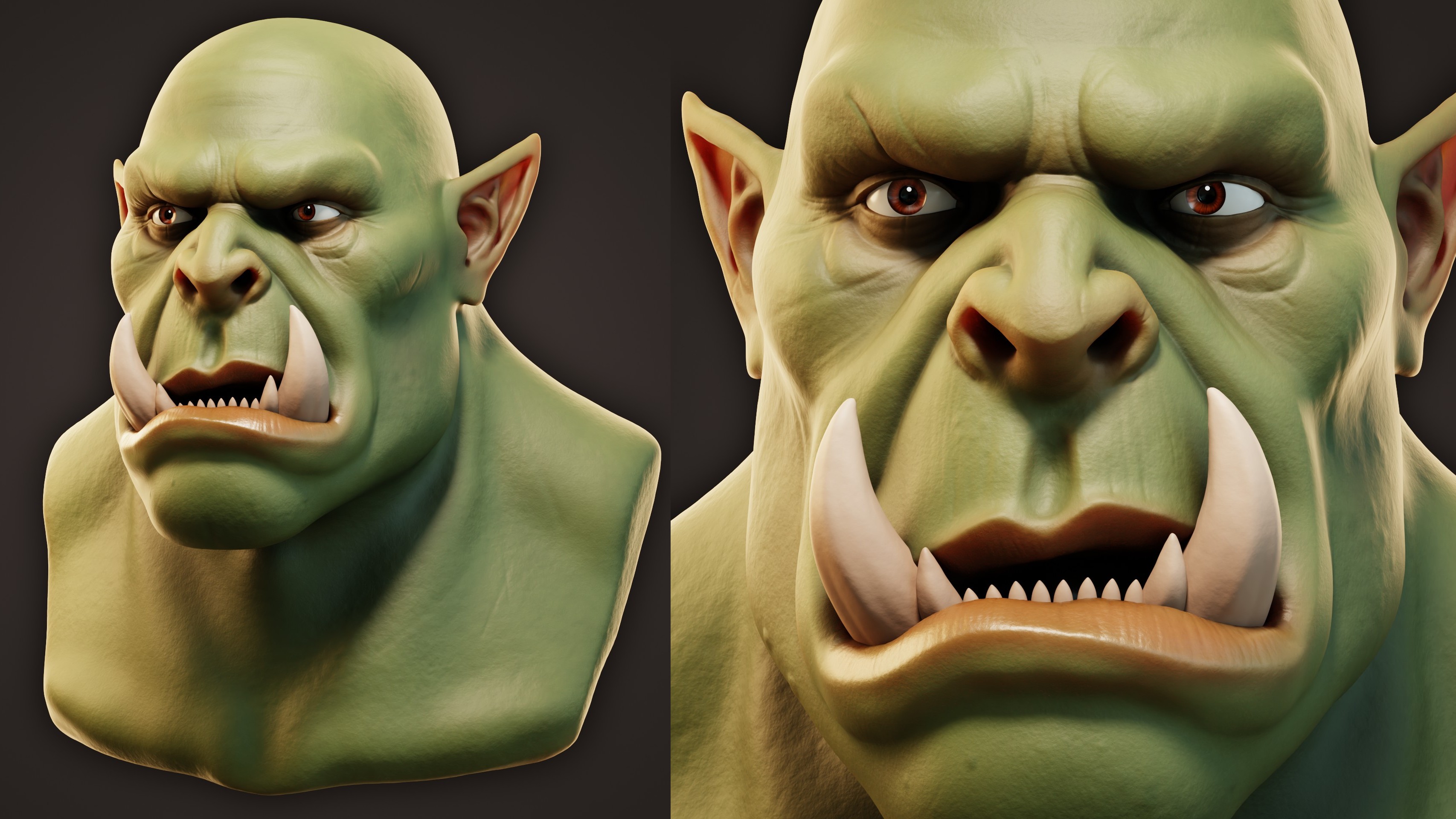 Orc Head Character Sculpt - Finished Projects - Blender Artists Community
