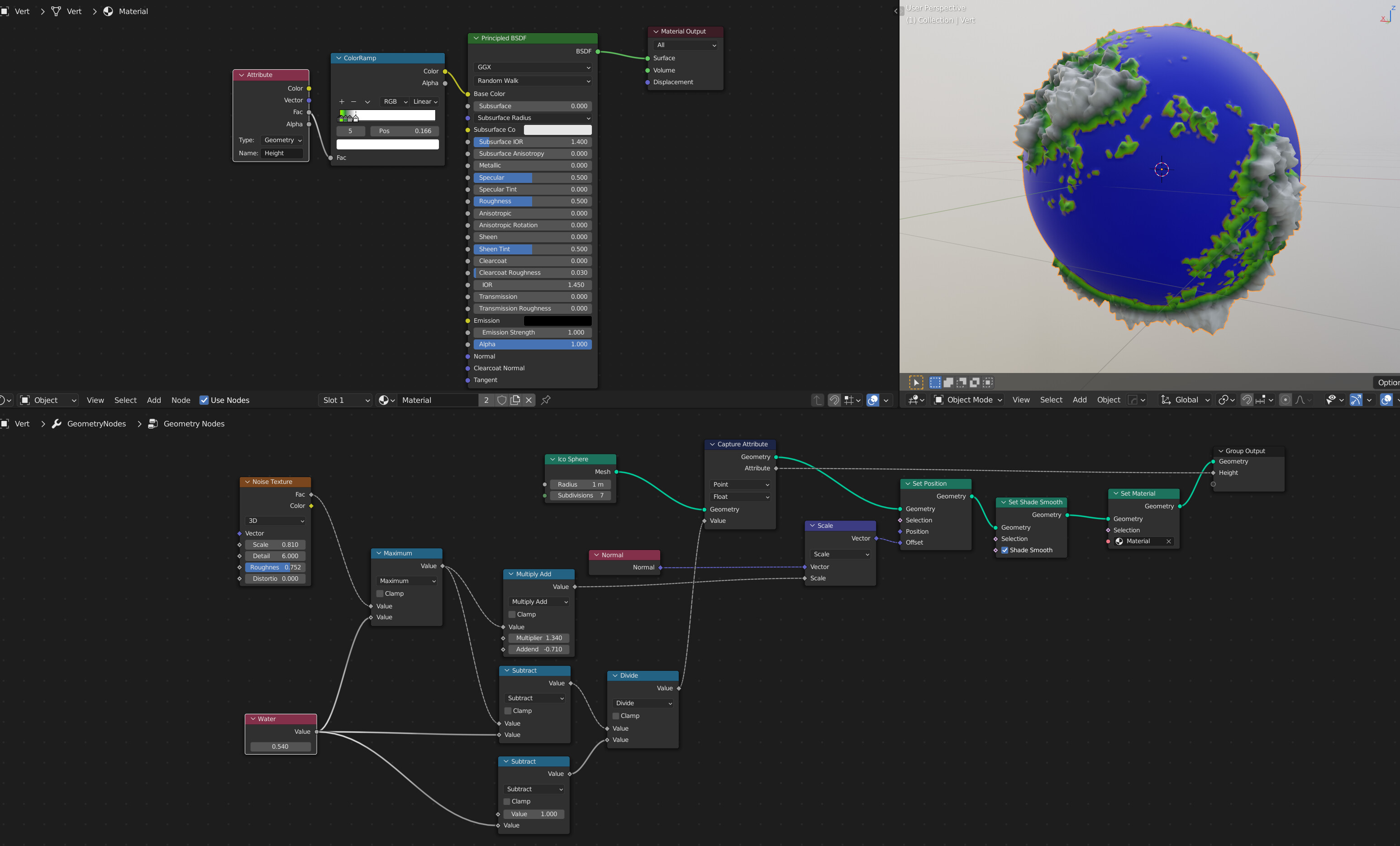 Geometry Nodes - Procedural Textures Based On Height Displacement ...