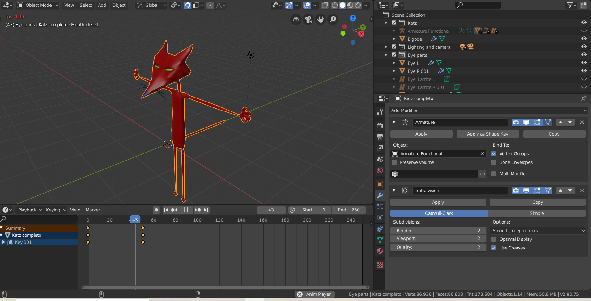 Animation player is way too slow. Character has 3k verts but says armature has 88k - Animation and - Blender Artists Community