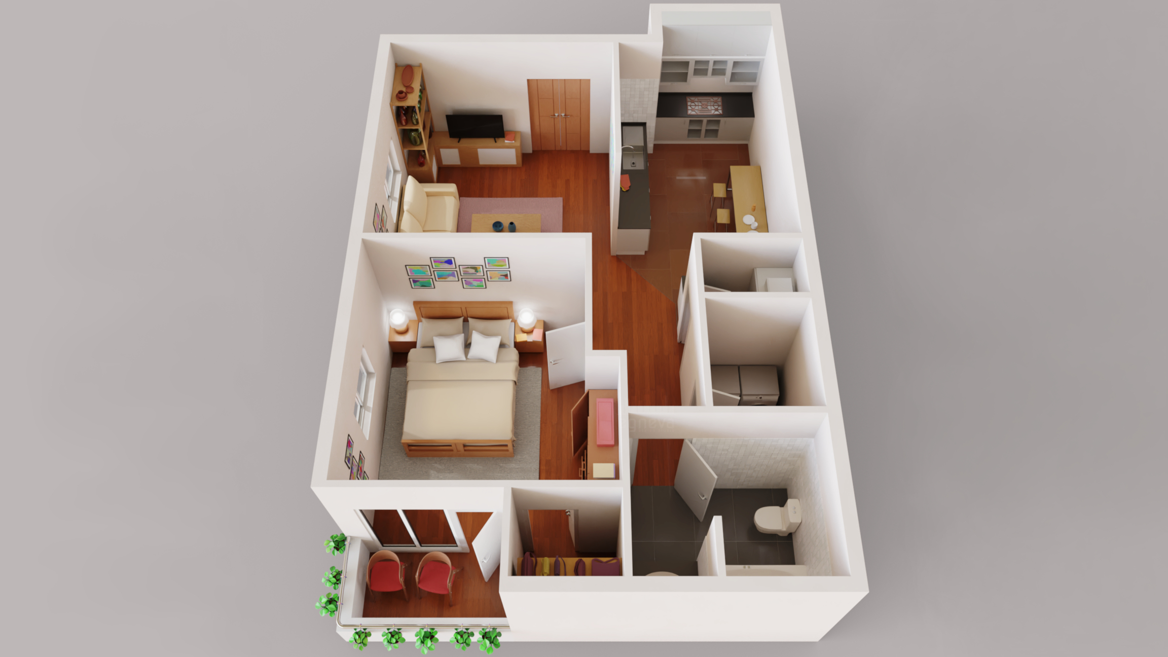 3D Floor Plan for Airbnb property based on hand sketch on Behance