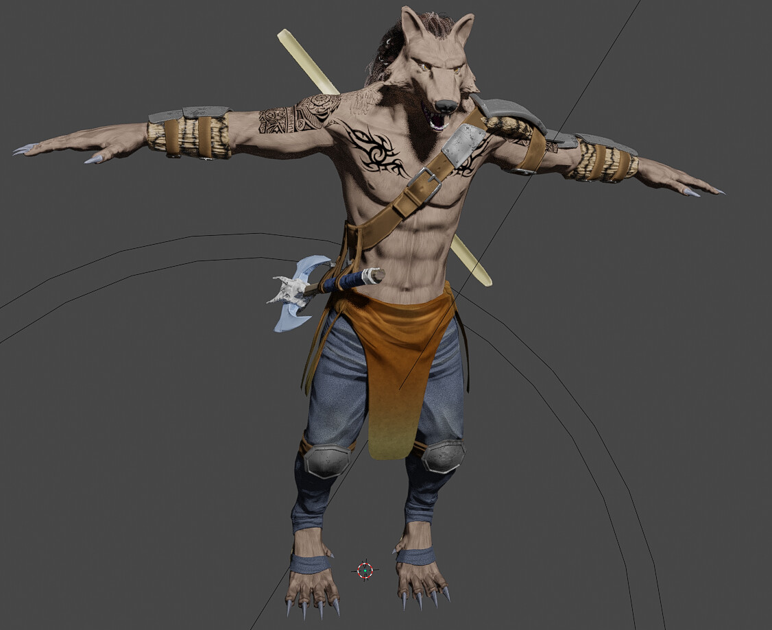 Commission: Reds Wolf - Finished Projects - Blender Artists Community