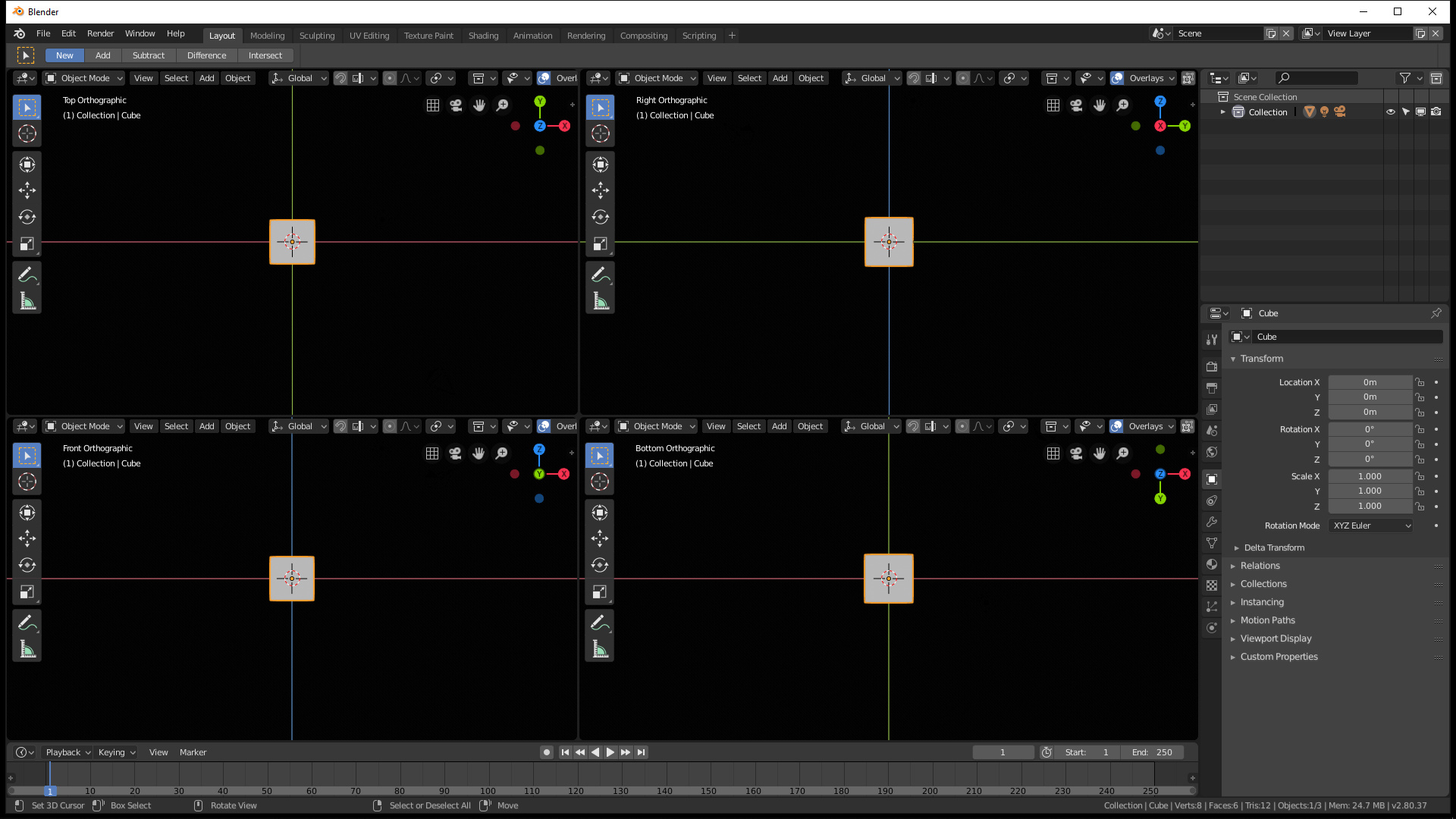 How do I turn off the grid in orthographic mode? Basics & Interface