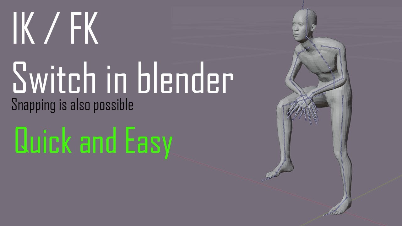 Add IK to knees in rigify rig for kneeling character? - Animation and ...