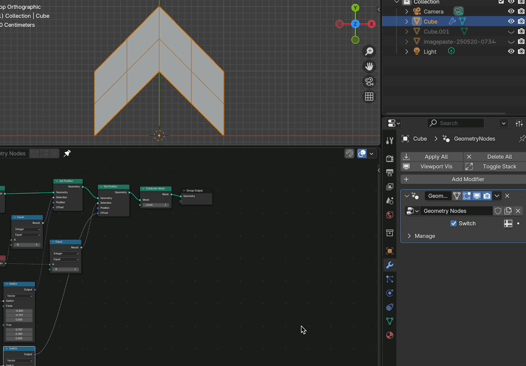 Chevron Loop Geometry Chevron with Geometry Nodes what could I do better? - Modeling ...