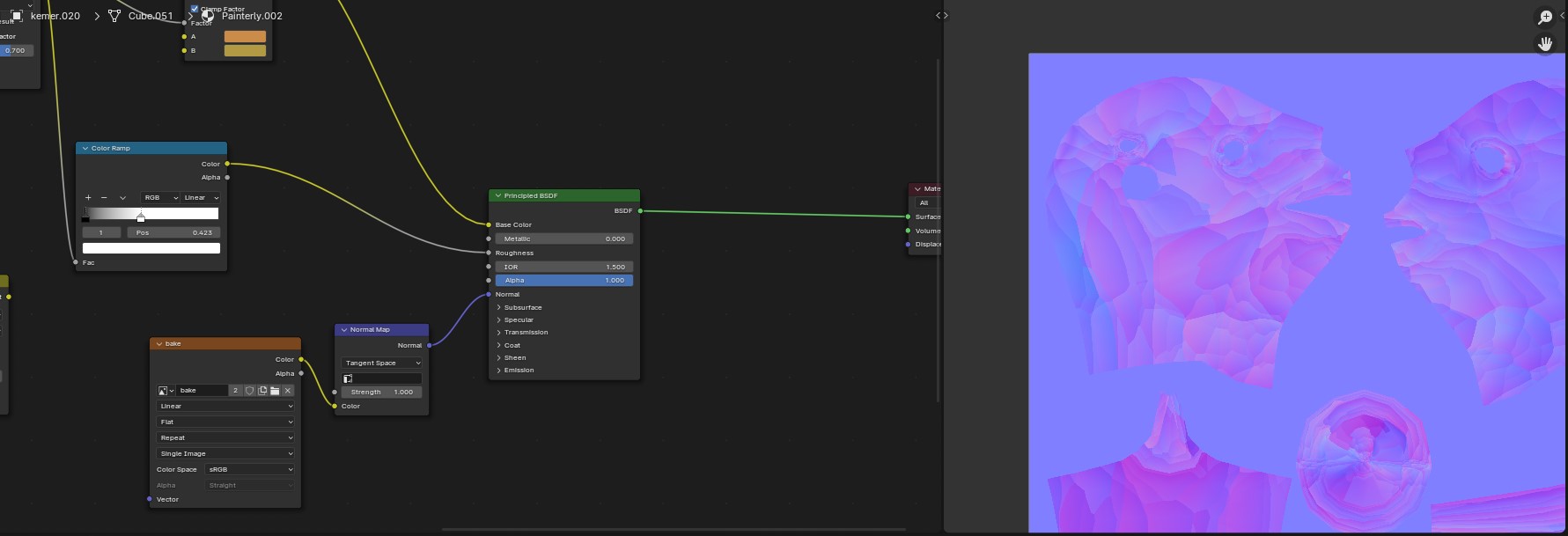 Base Color Texture Map Example How to bake princible shader to image texture(base color-normal map ...